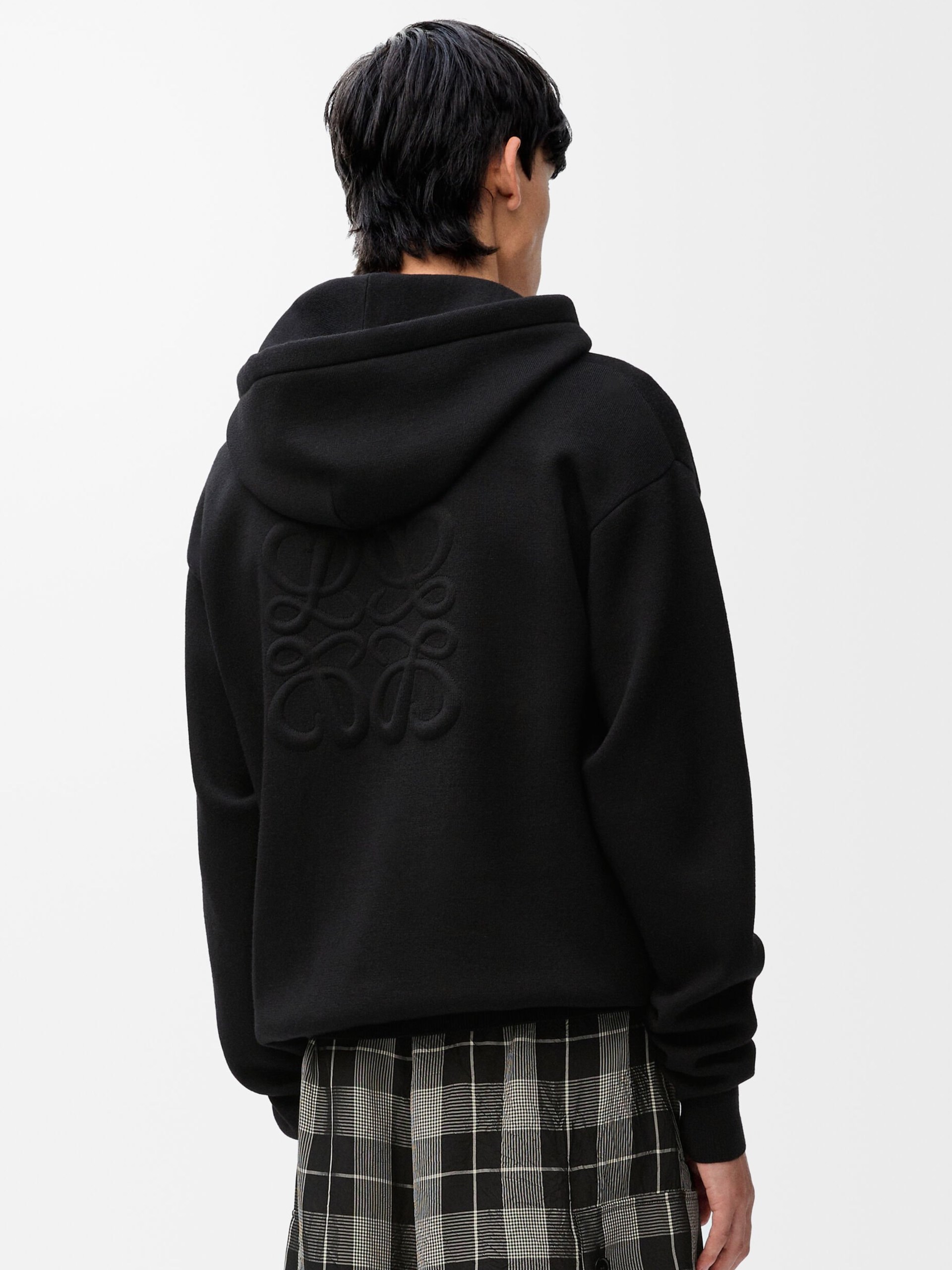 Men's black Loewe zip hoodie