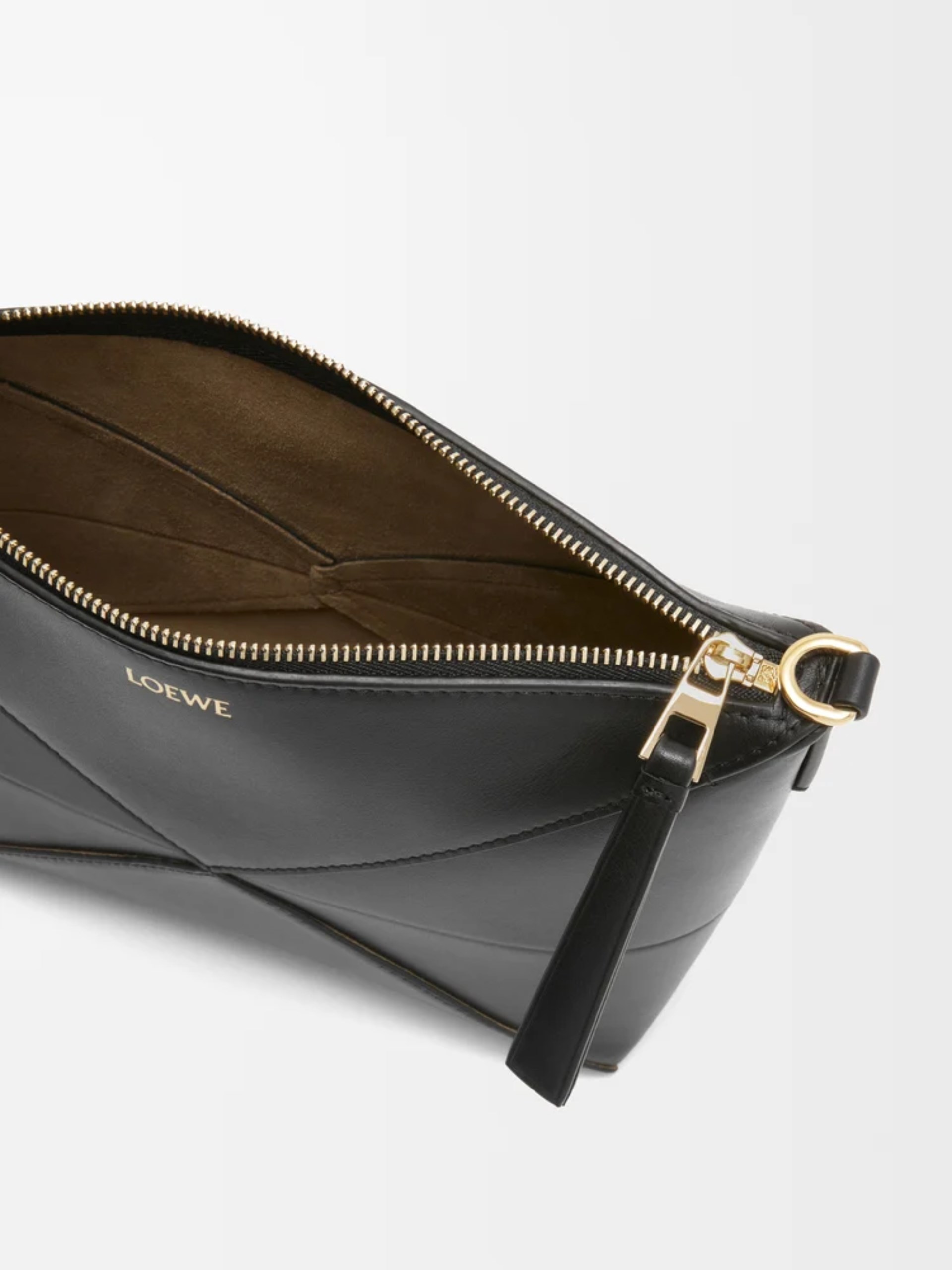 Loewe Puzzle Fold black leather bag