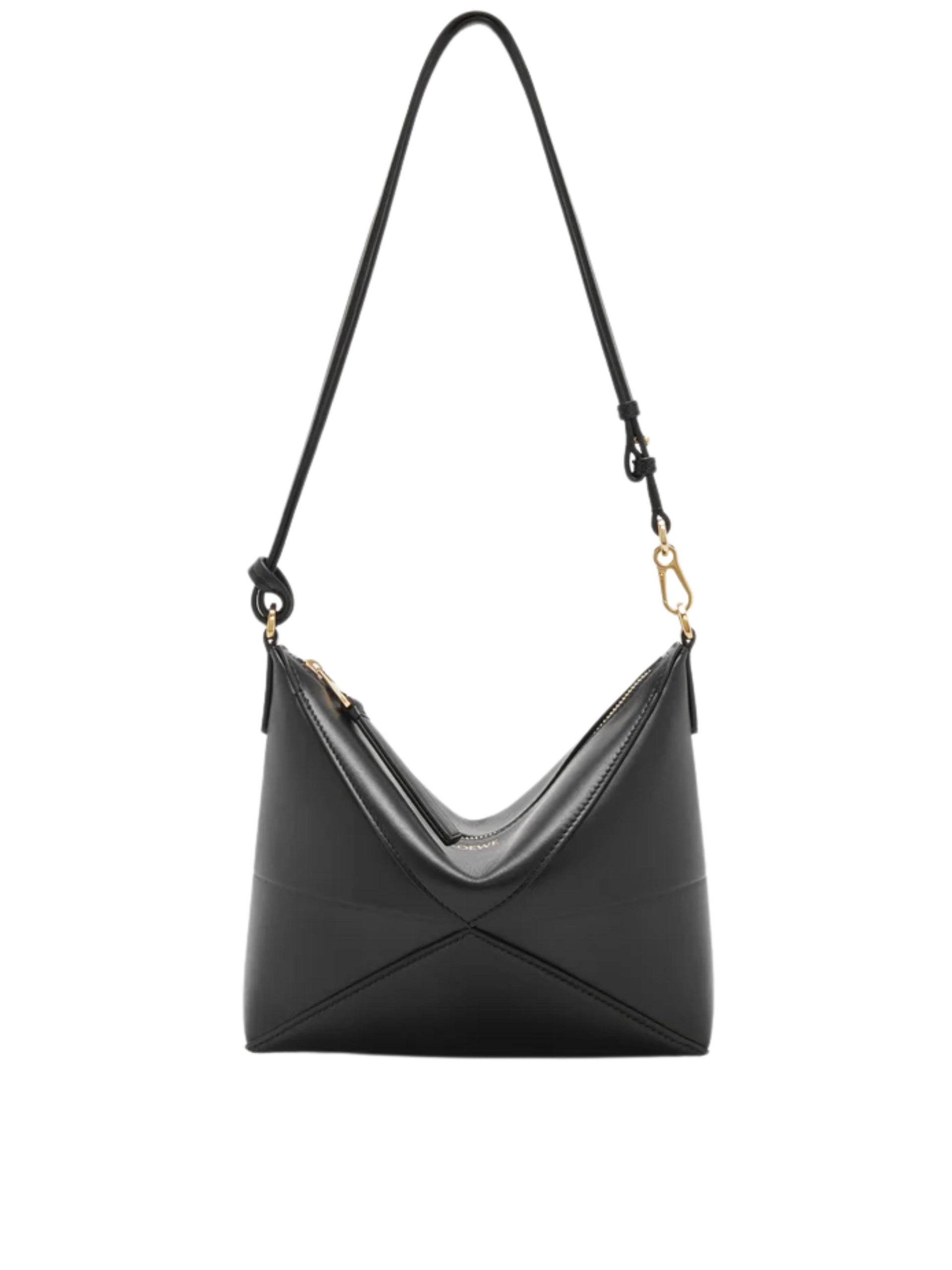 Loewe Puzzle Fold black leather bag