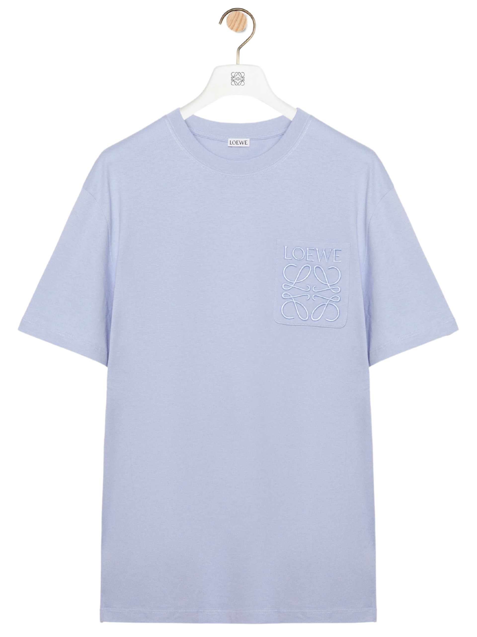 Loewe unisex blue T-shirt with tonal Anagram embroidered logo