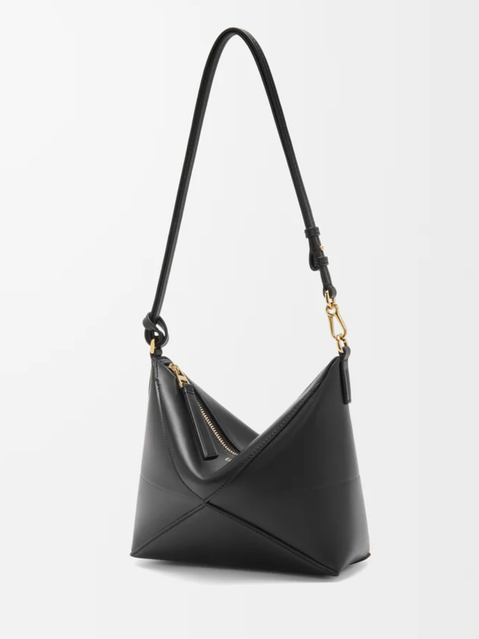 Loewe Puzzle Fold black leather bag
