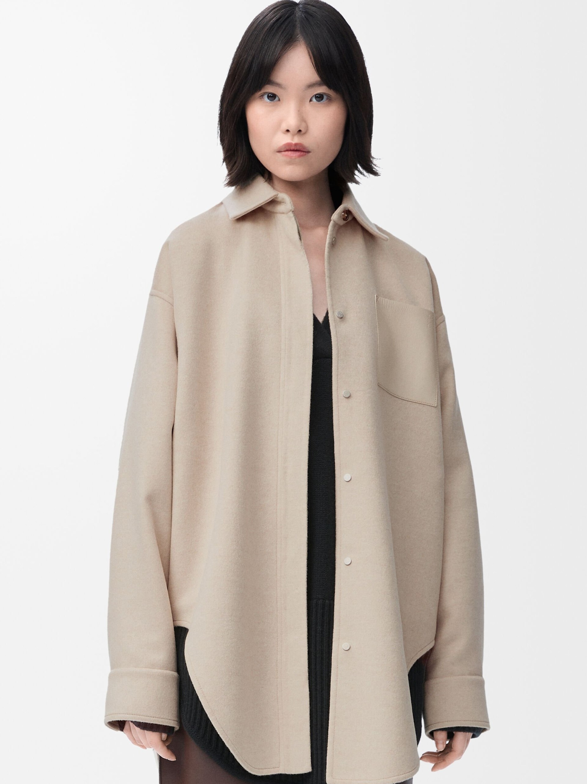 Loewe beige wool and cashmere shirt