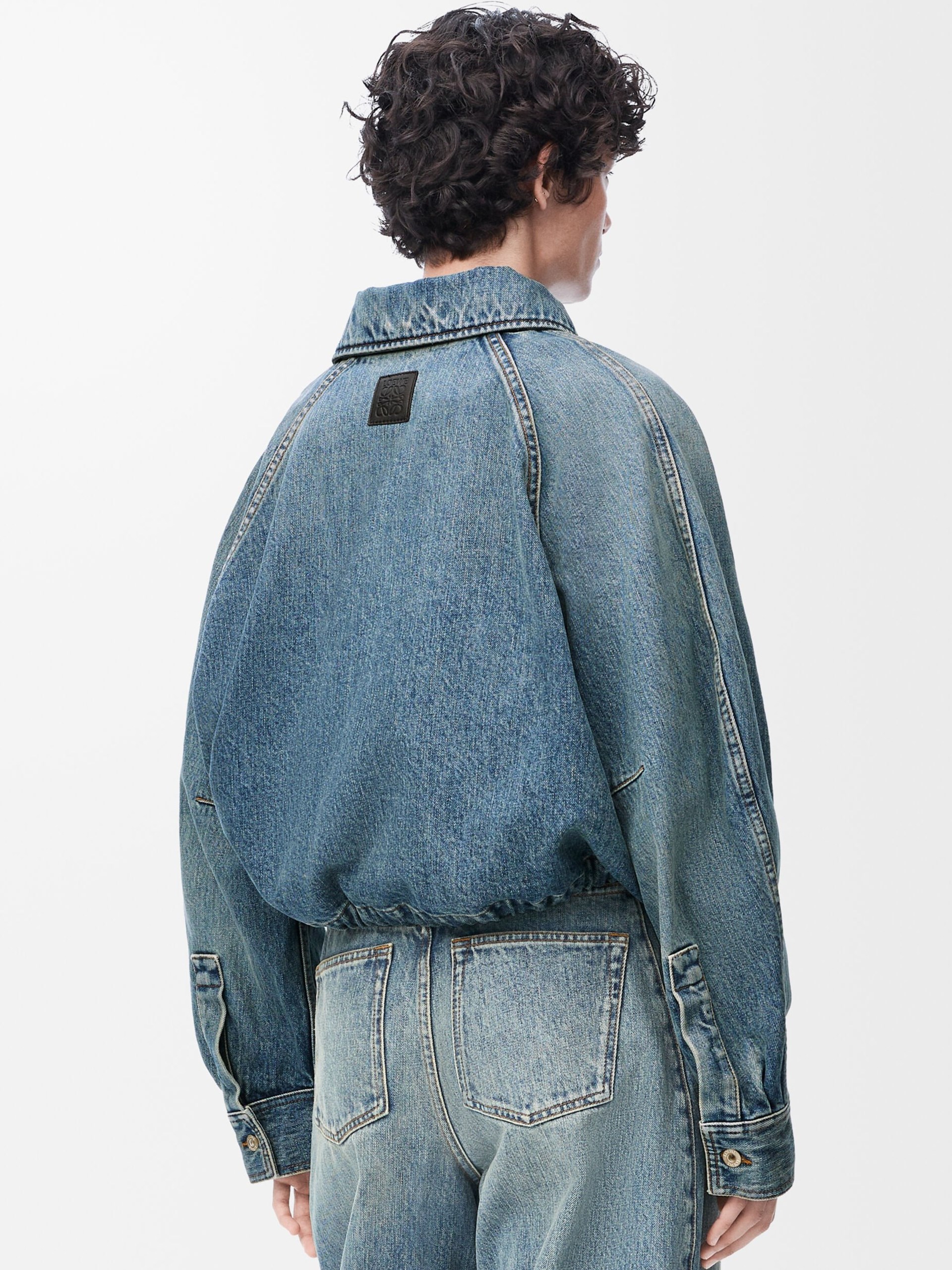 Loewe blue denim jacket with collar