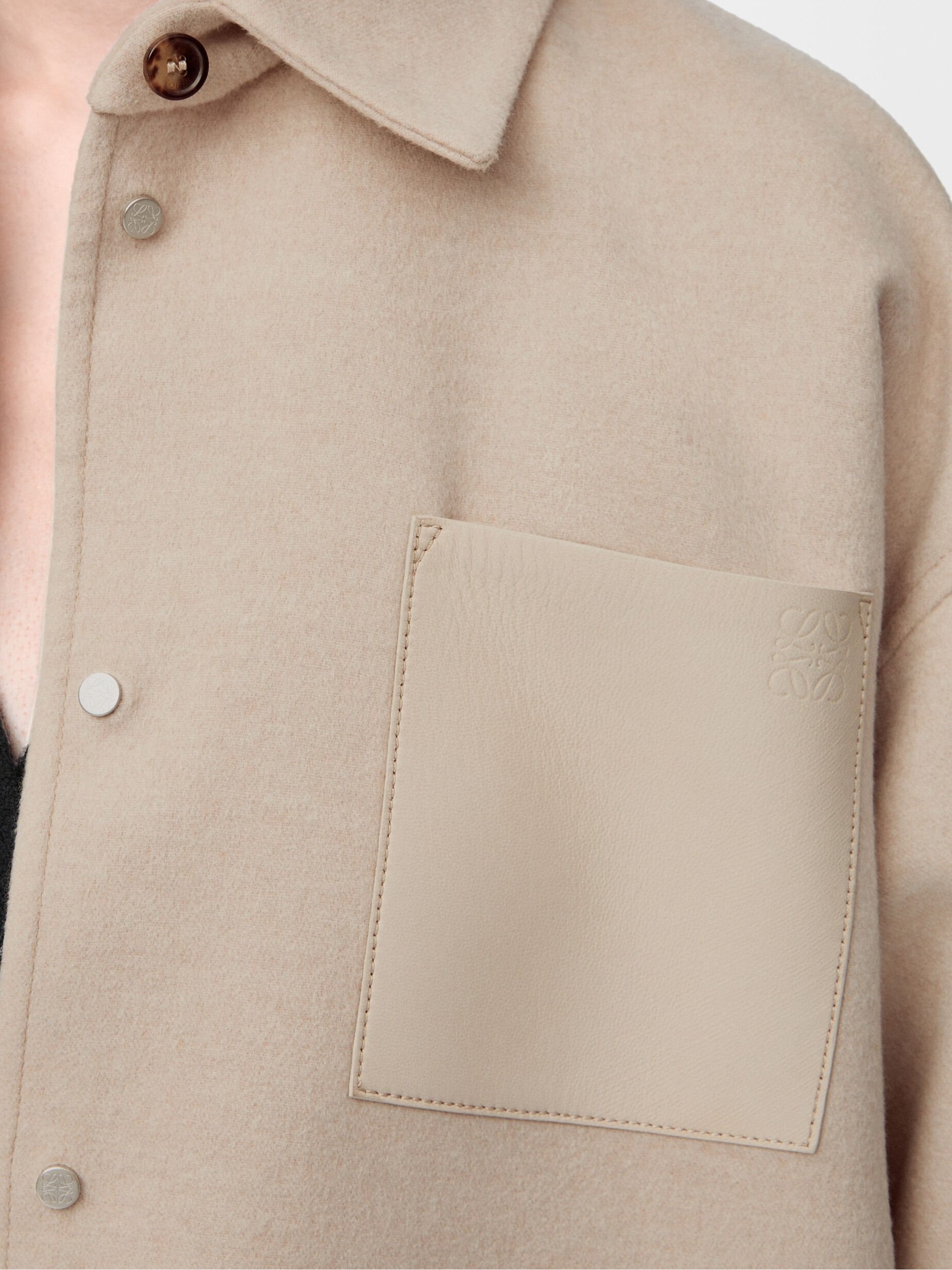 Loewe beige wool and cashmere shirt