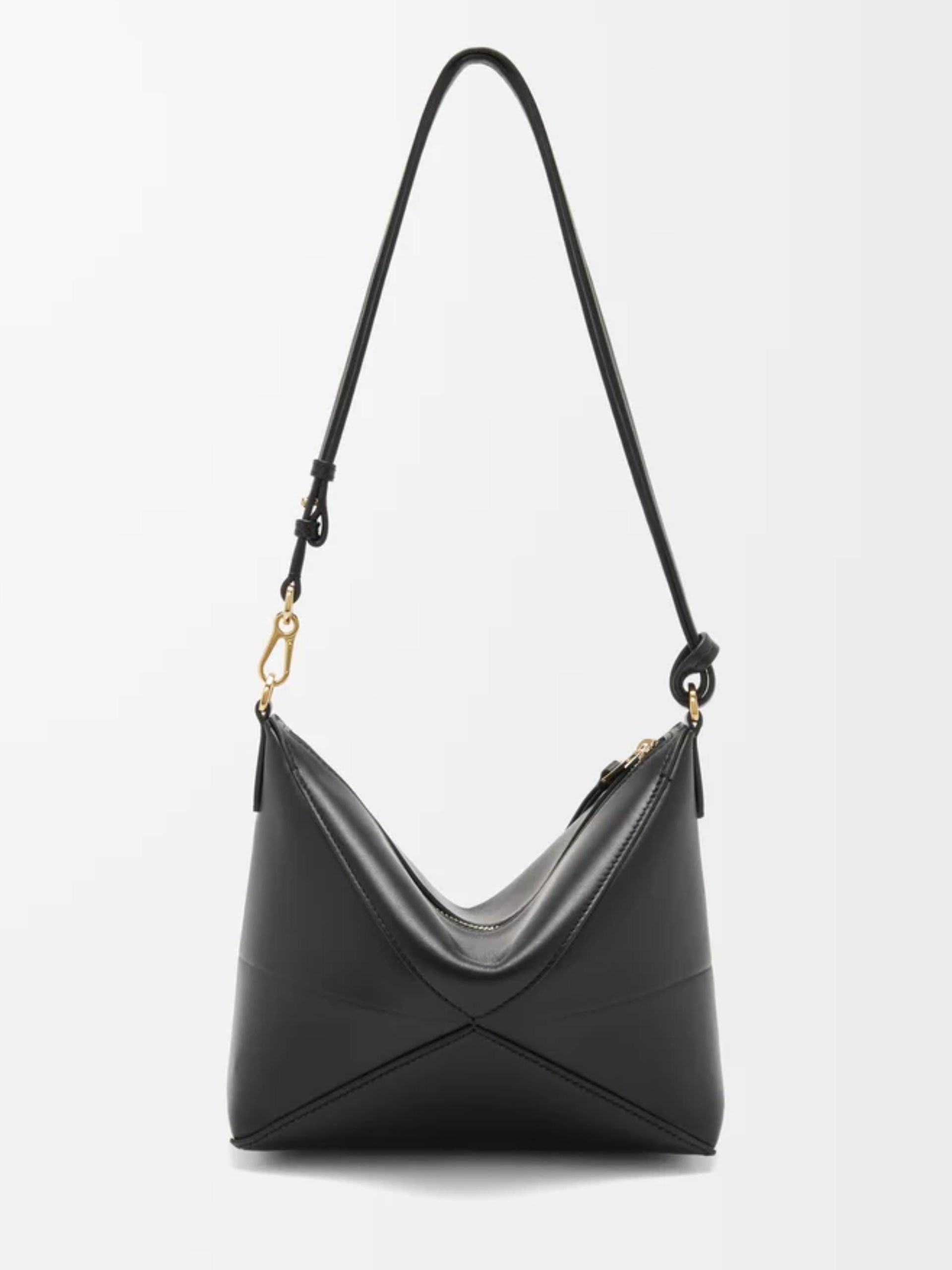 Loewe Puzzle Fold black leather bag