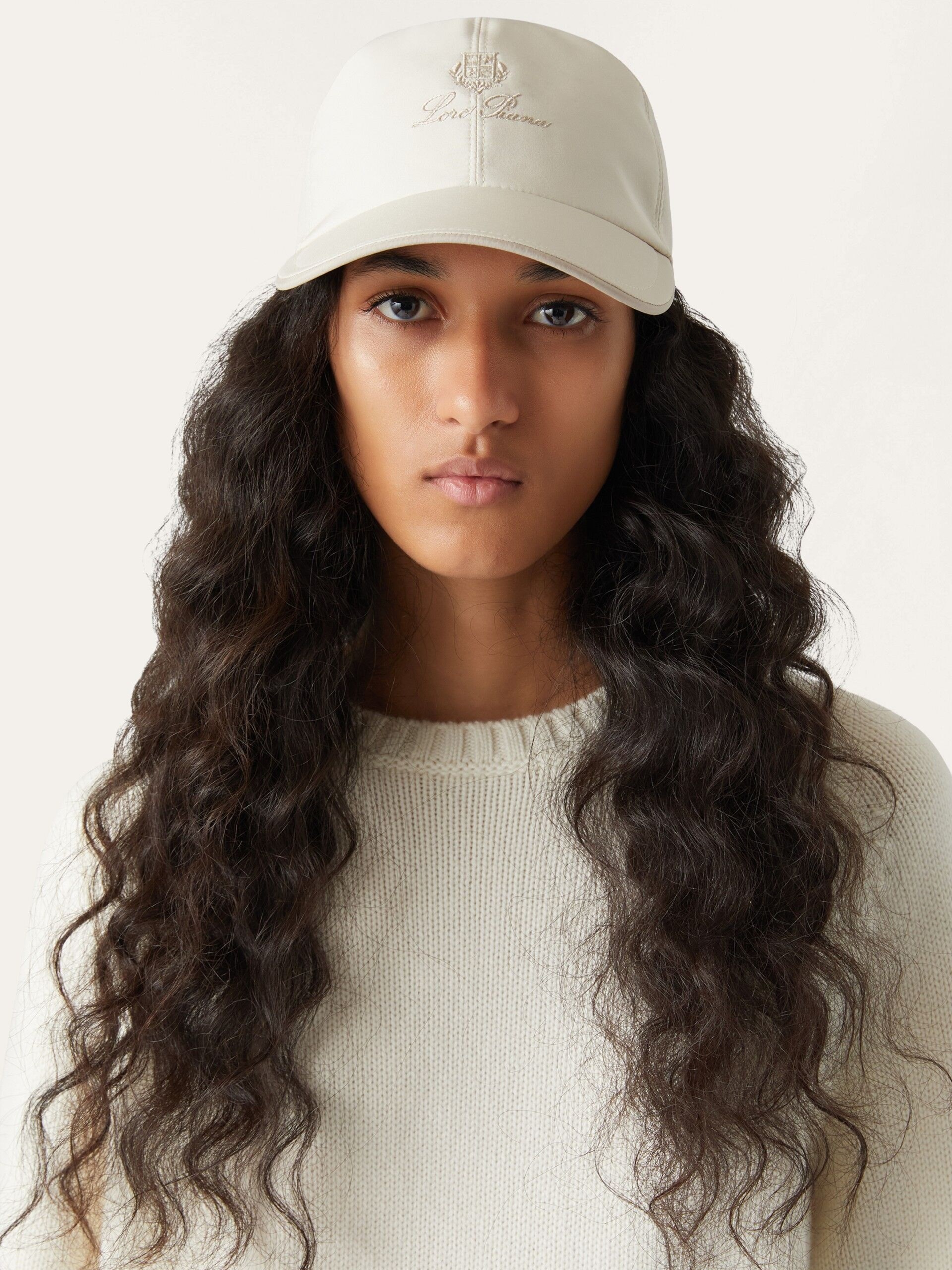 Ivory unisex Loro Piana cap with Storm System® treatment