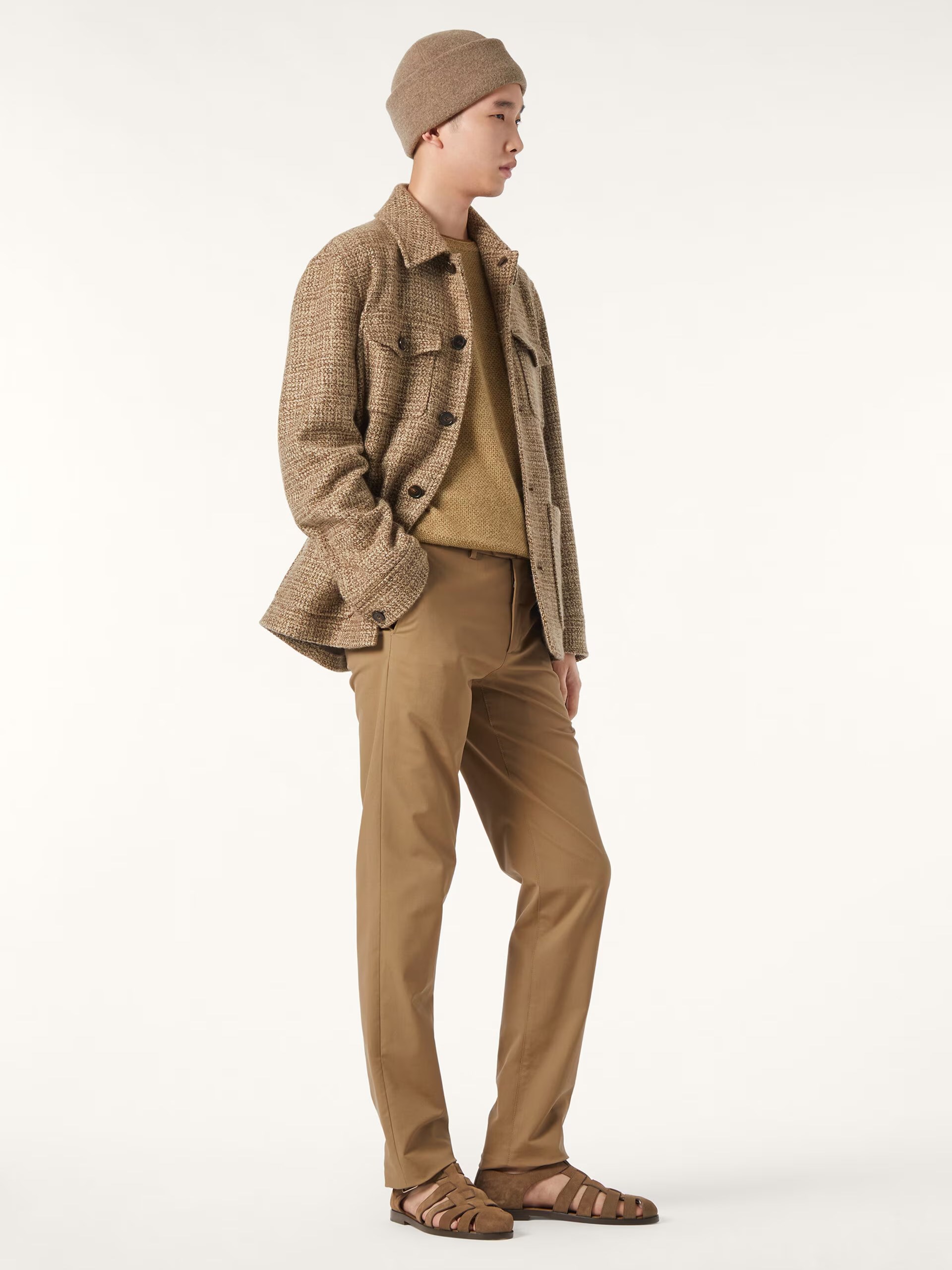 Loro Piana Carlo Men's dark beige trousers