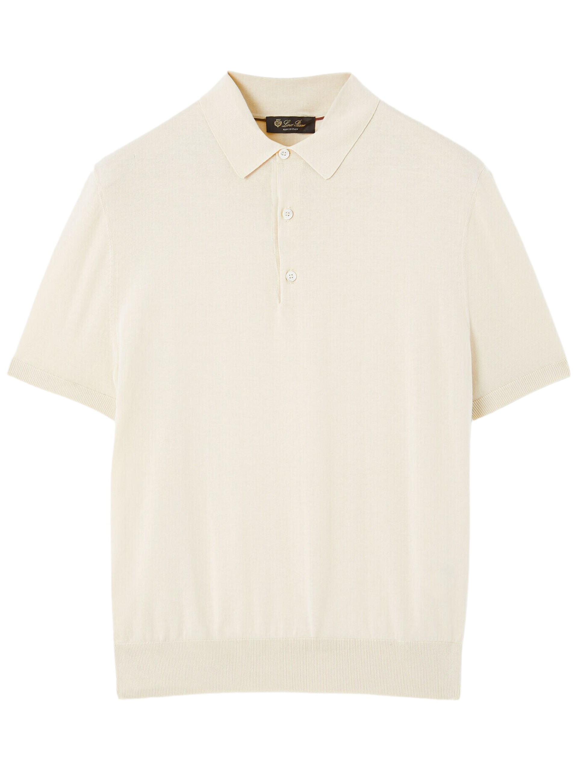 Men's ivory Loro Piana polo shirt