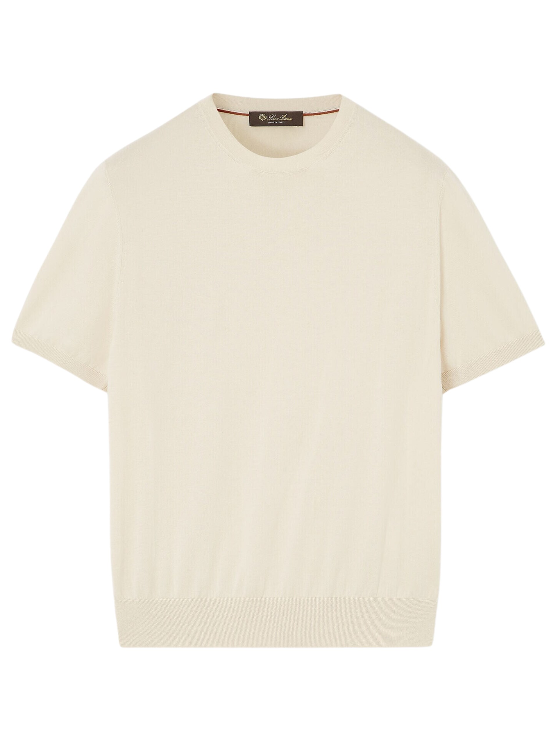 Men's ivory Loro Piana cotton t-shirt