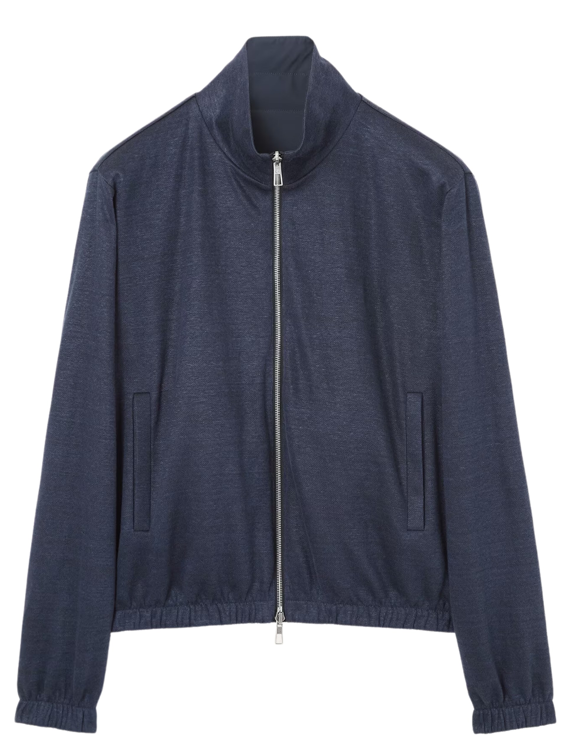 Loro Piana men's navy reversible bomber jacket with Storm System® treatment