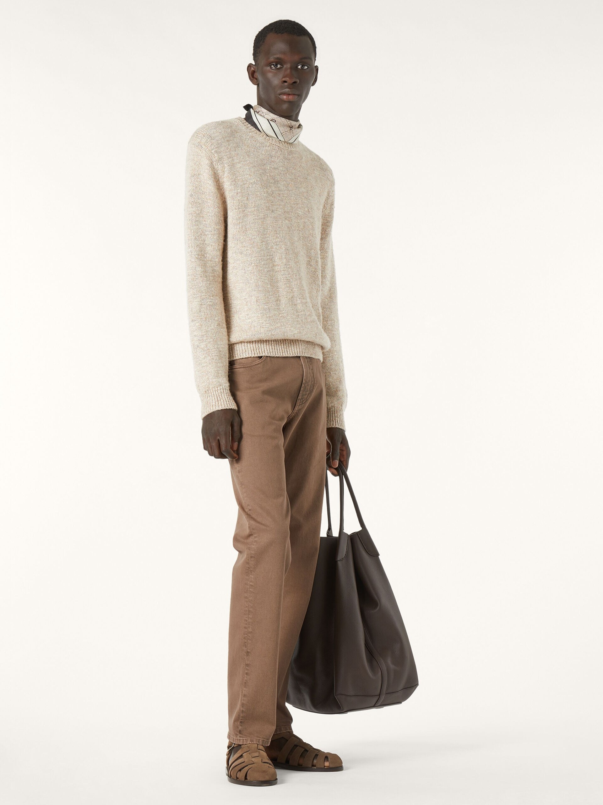 Men's brown Loro Piana Quarona jeans