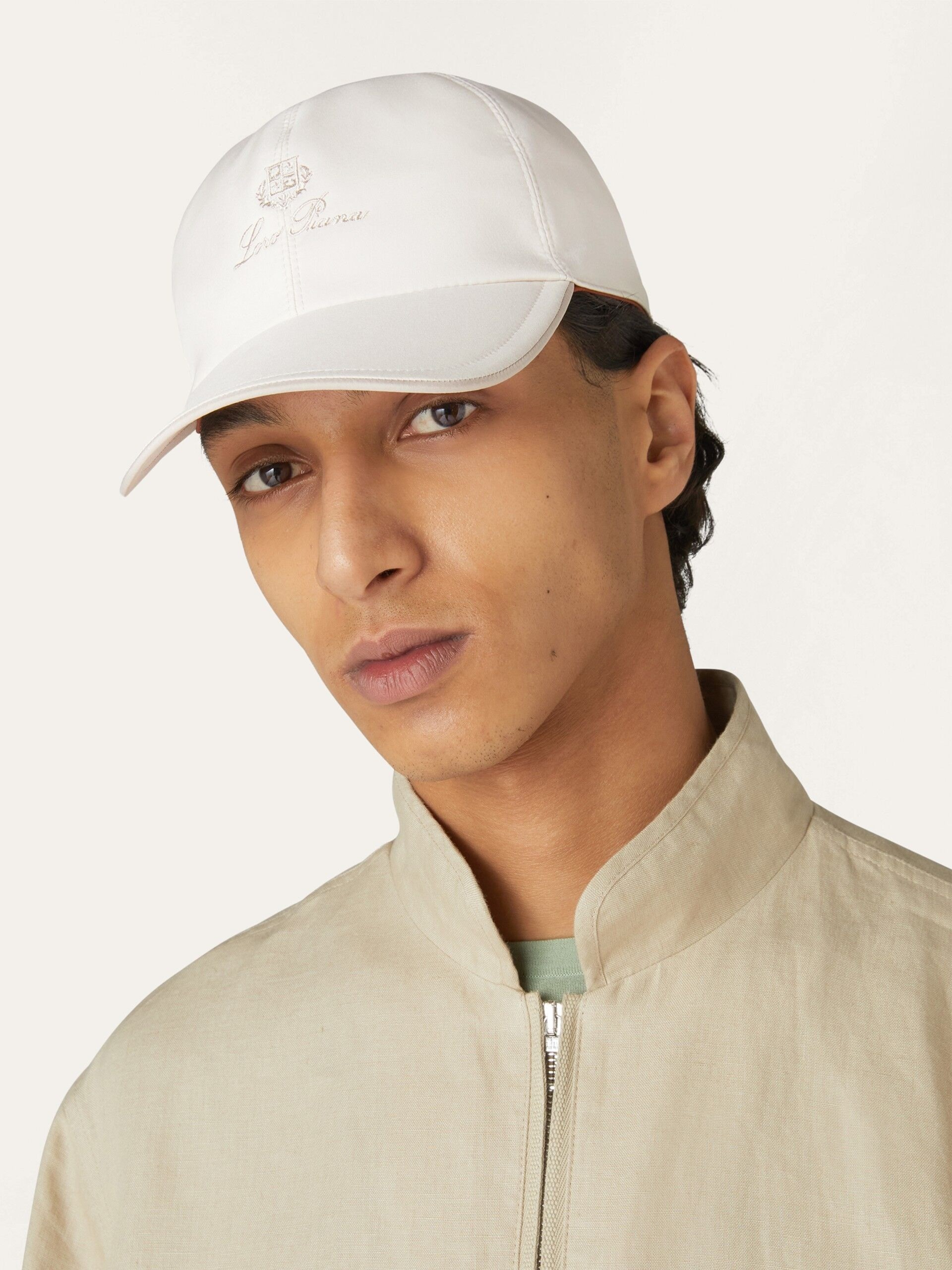 Ivory unisex Loro Piana cap with Storm System® treatment
