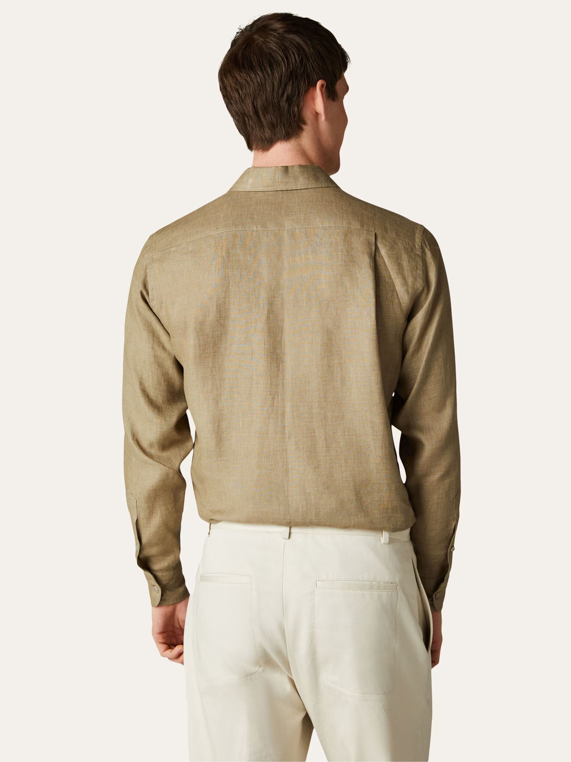 Men's light green Loro Piana linen shirt