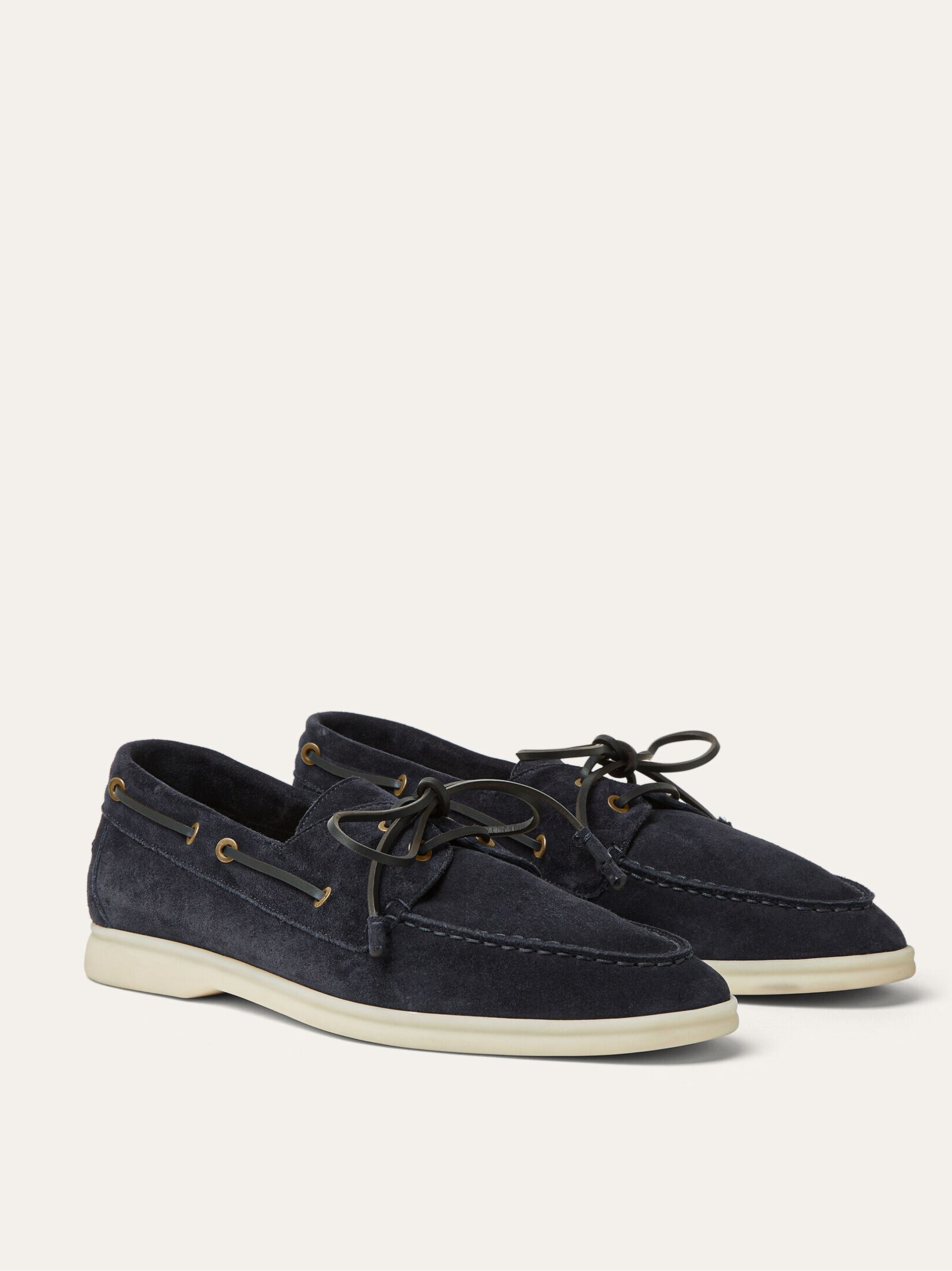 Men's Loro Piana Sea-Sail Walk Navy Suede Loafers