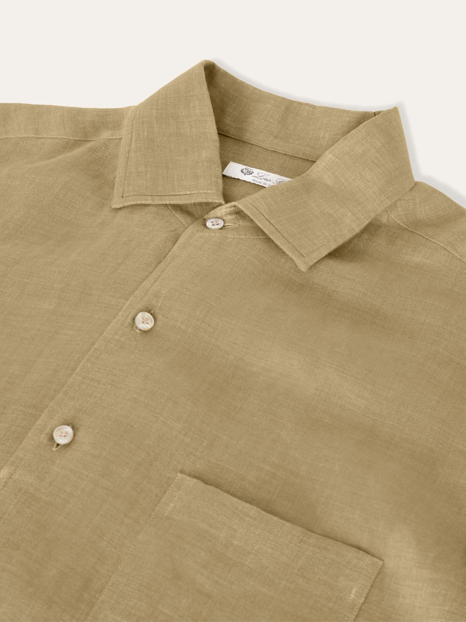 Men's light green Loro Piana linen shirt