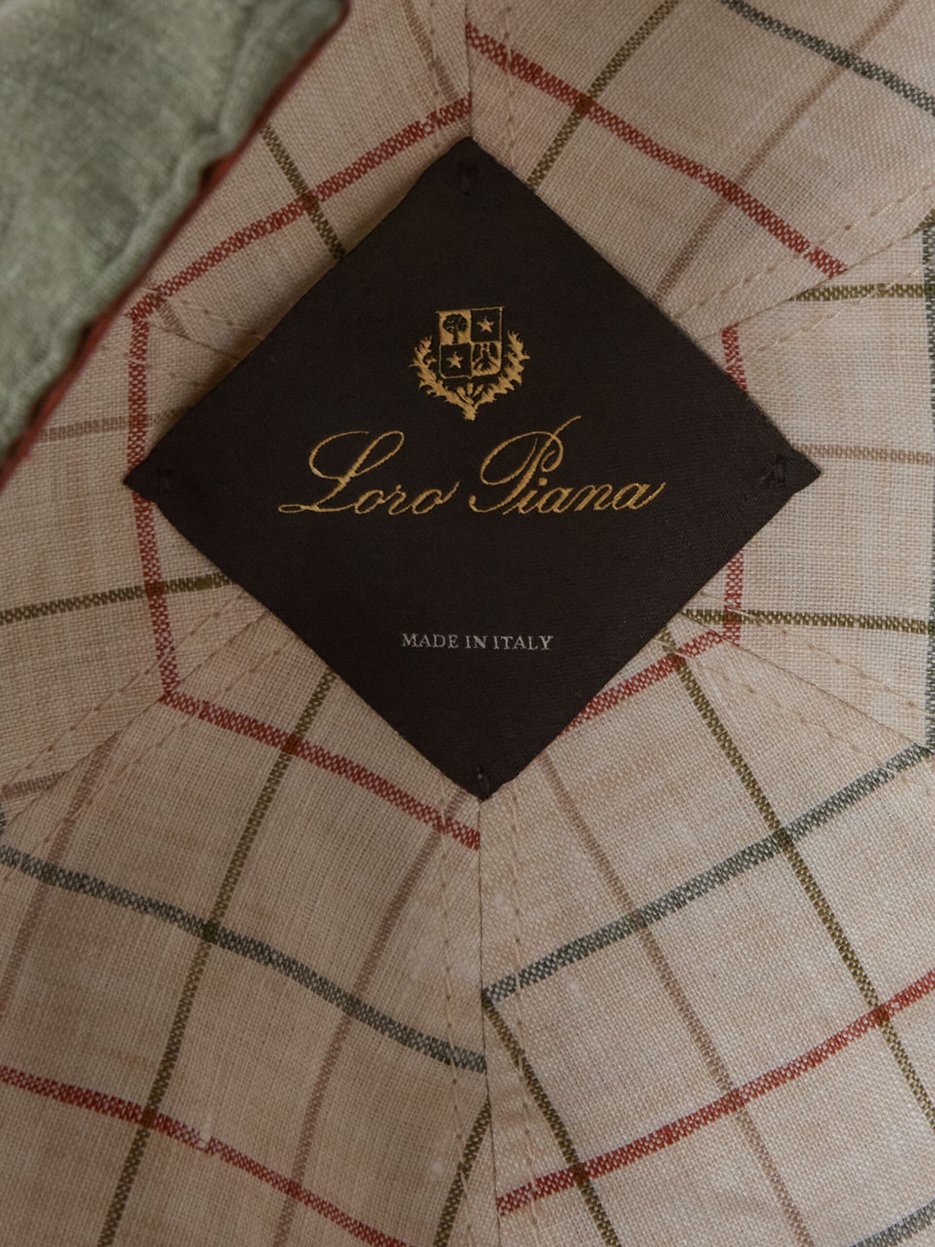 Чоловіча зелена кепка Loro Piana з льону