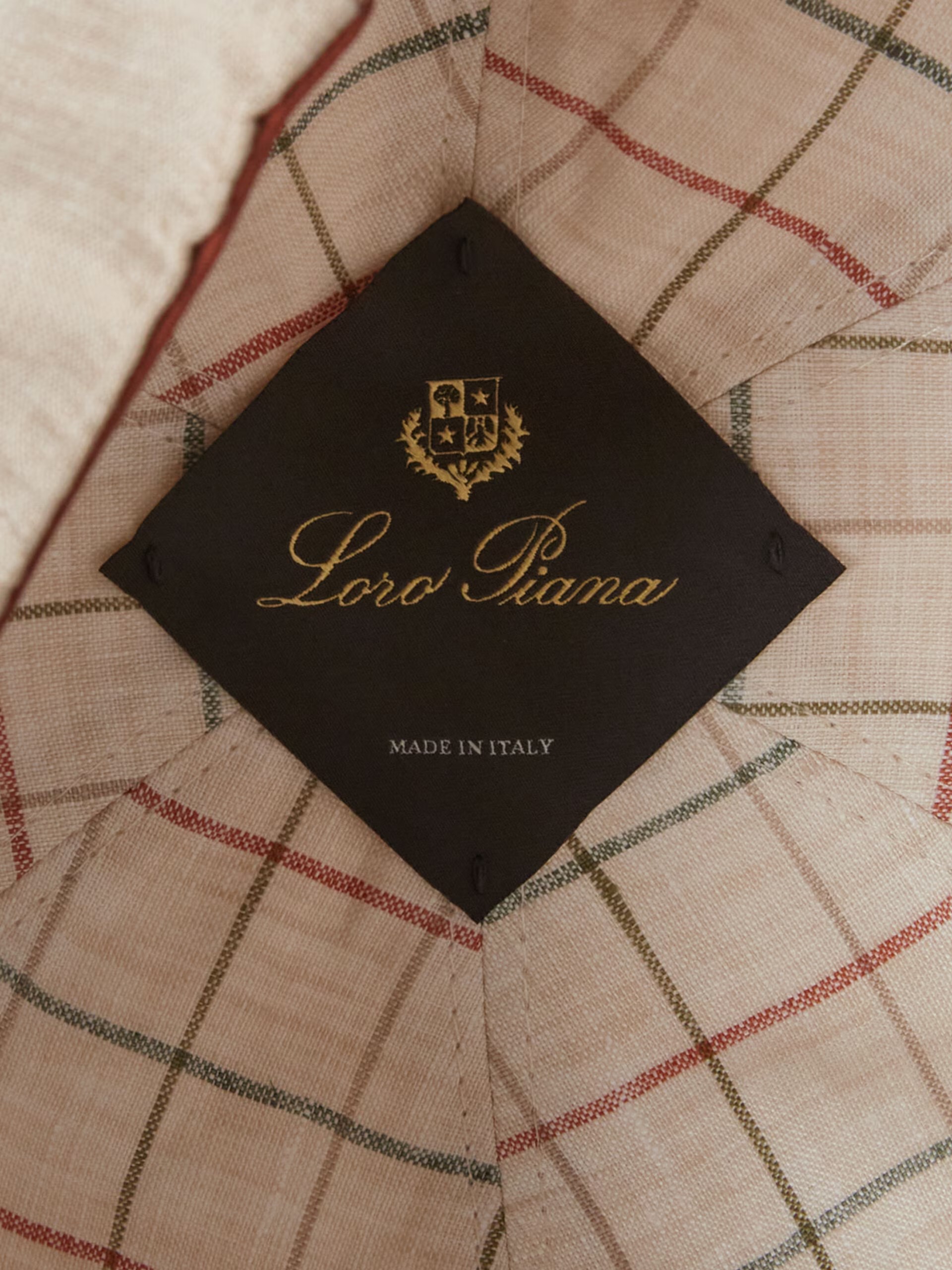 Men's light beige Loro Piana linen cap