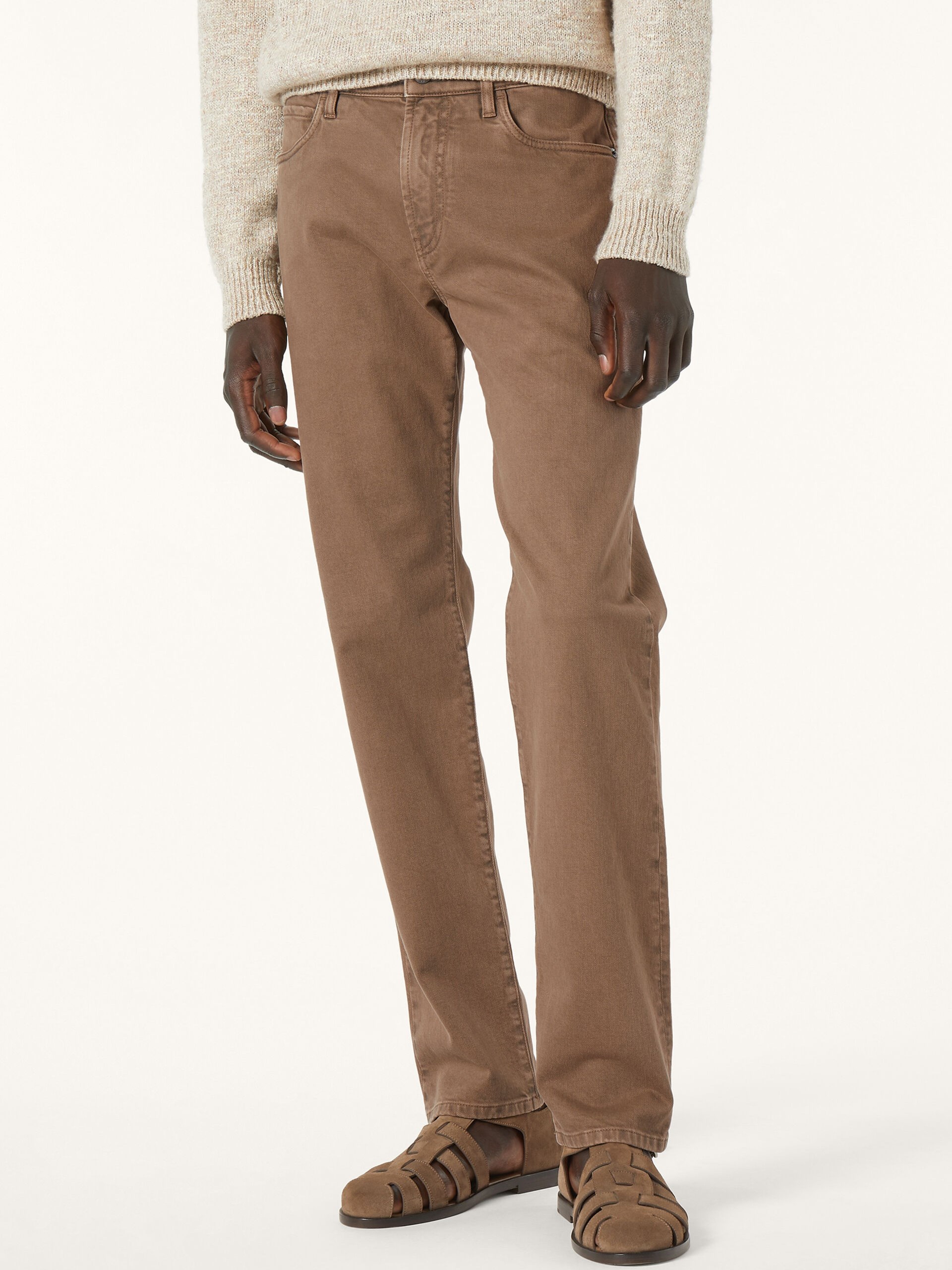 Men's brown Loro Piana Quarona jeans
