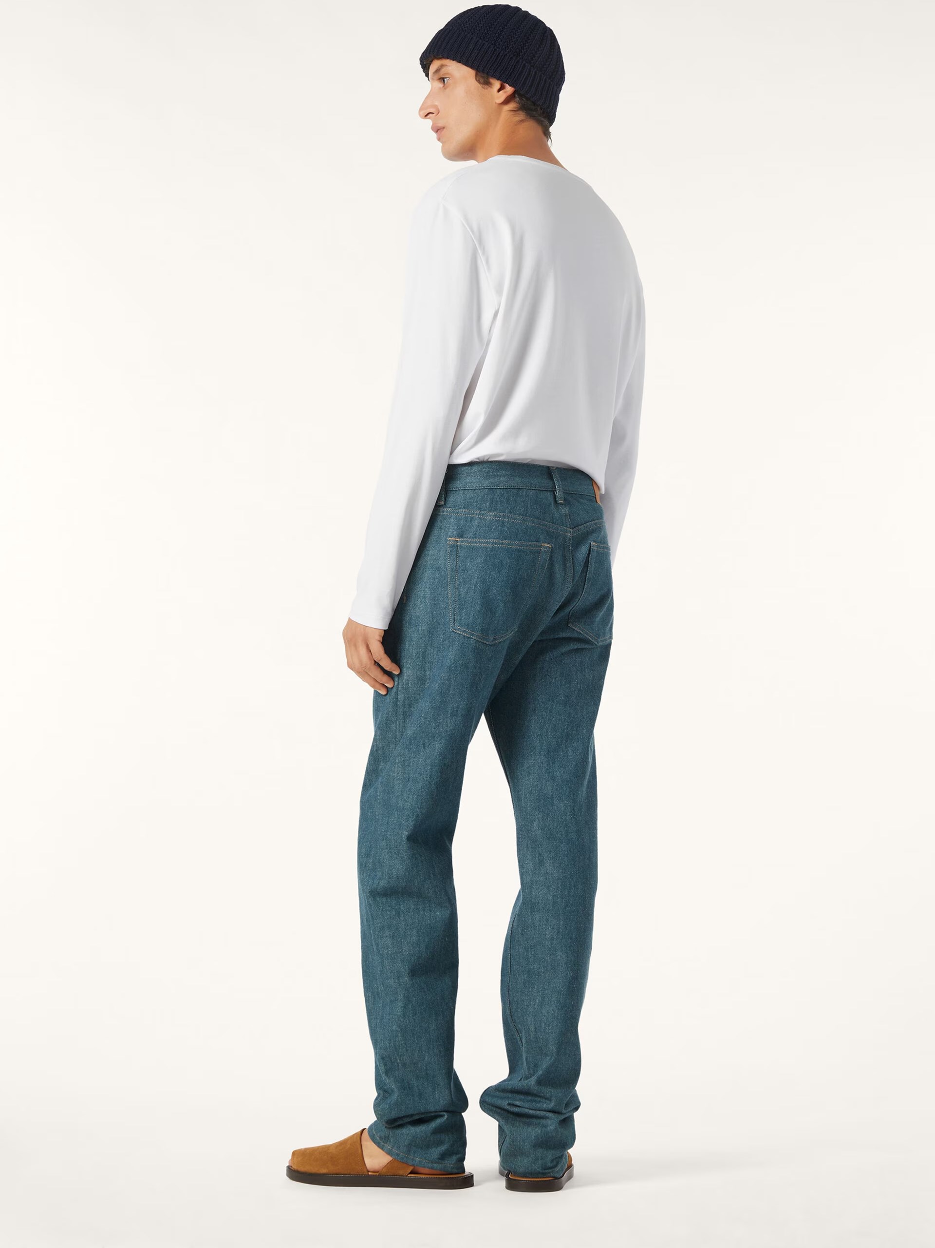 Men's blue Loro Piana Kamen straight-cut jeans
