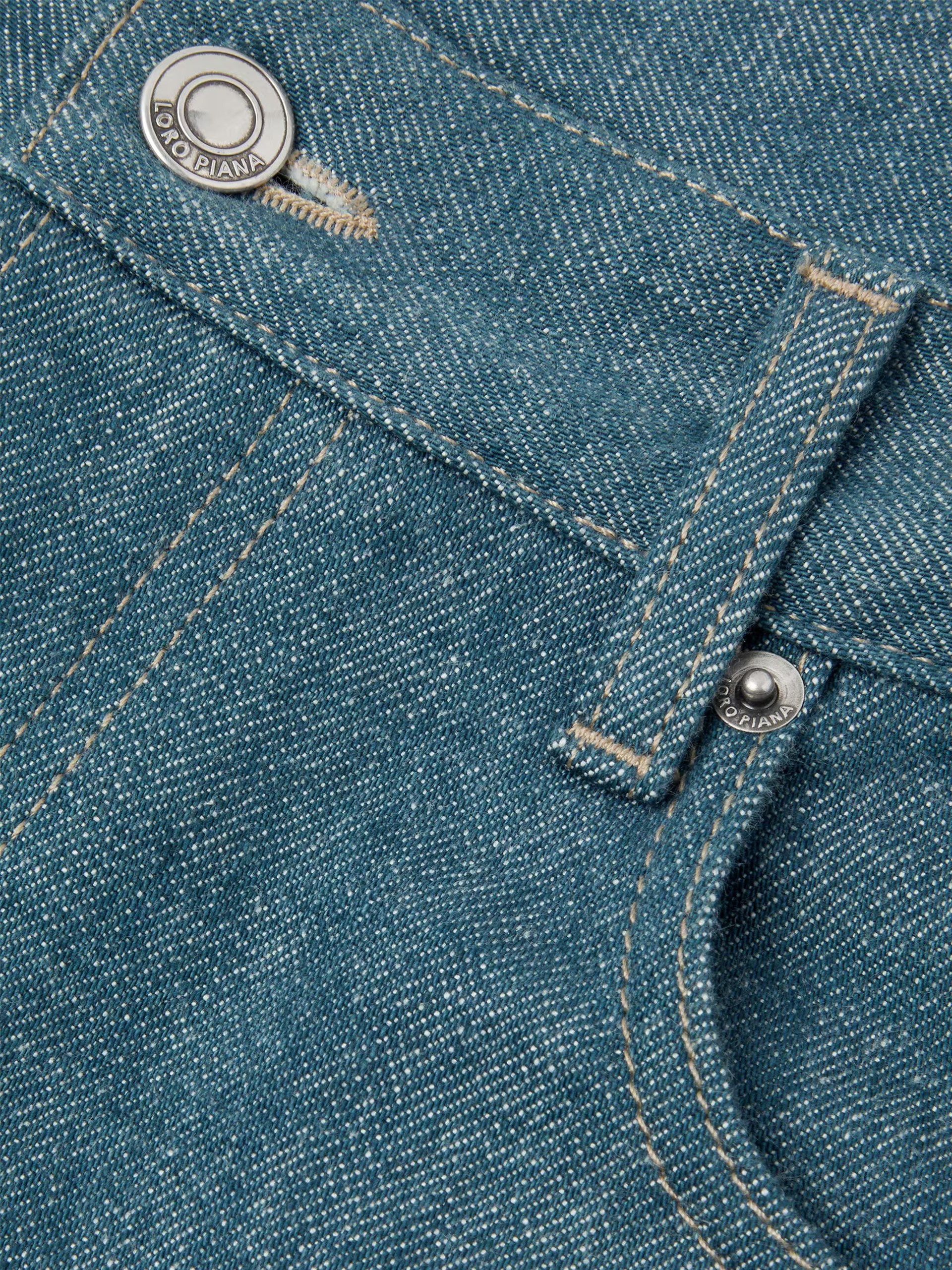 Men's blue Loro Piana Kamen straight-cut jeans