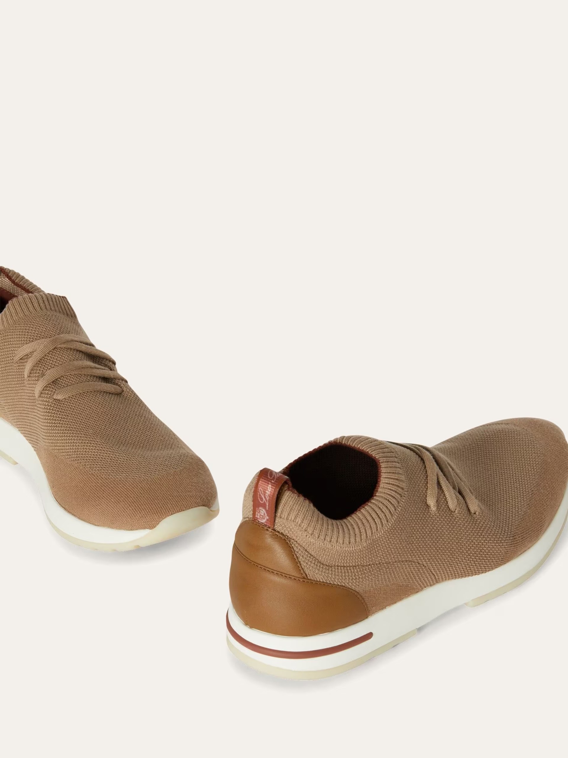 Чоловічі бежеві кросівки Loro Piana 360 Flexy Walk з комбінованих тканин