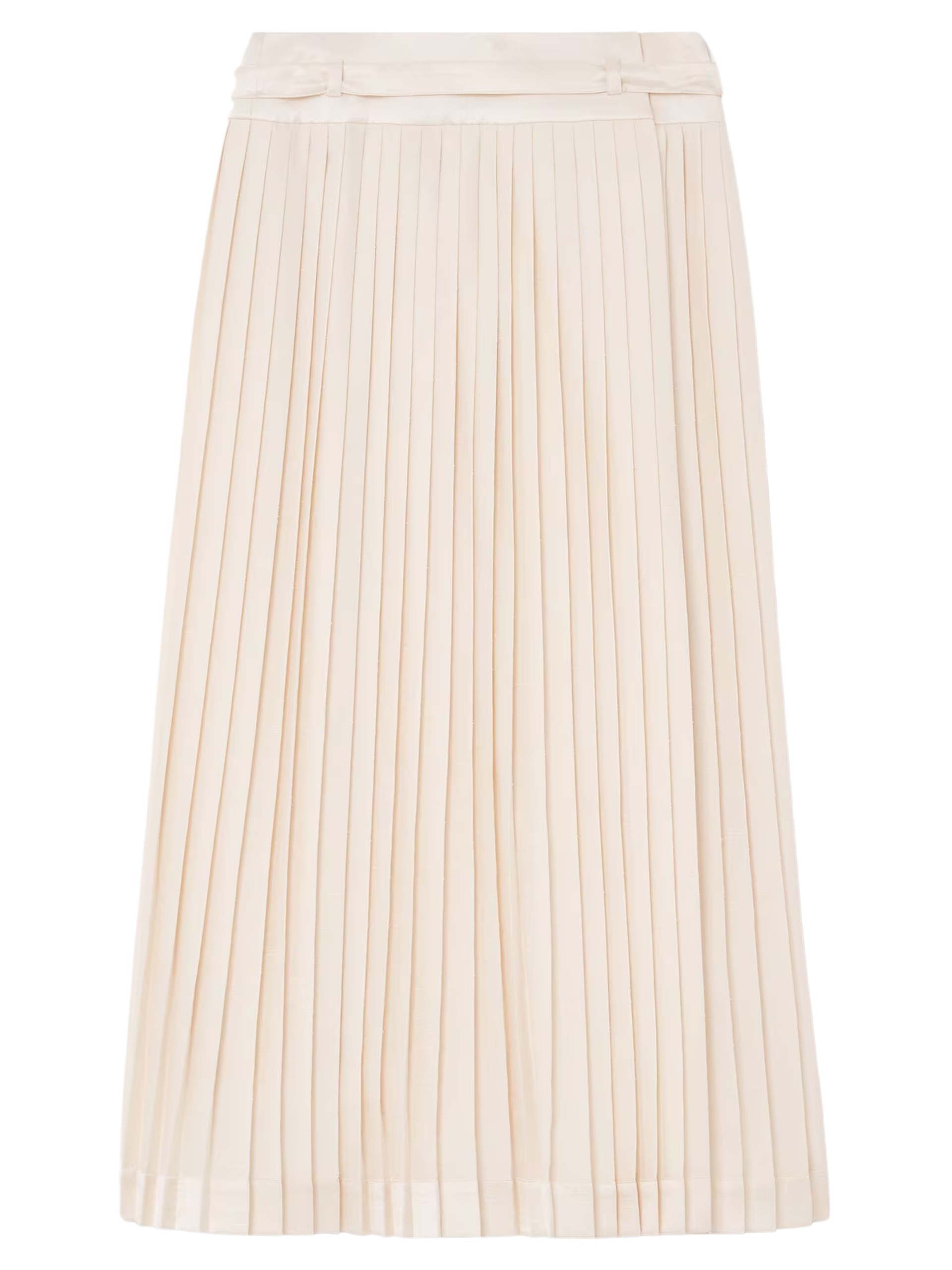 Loro Piana Janel milk pleated midi skirt