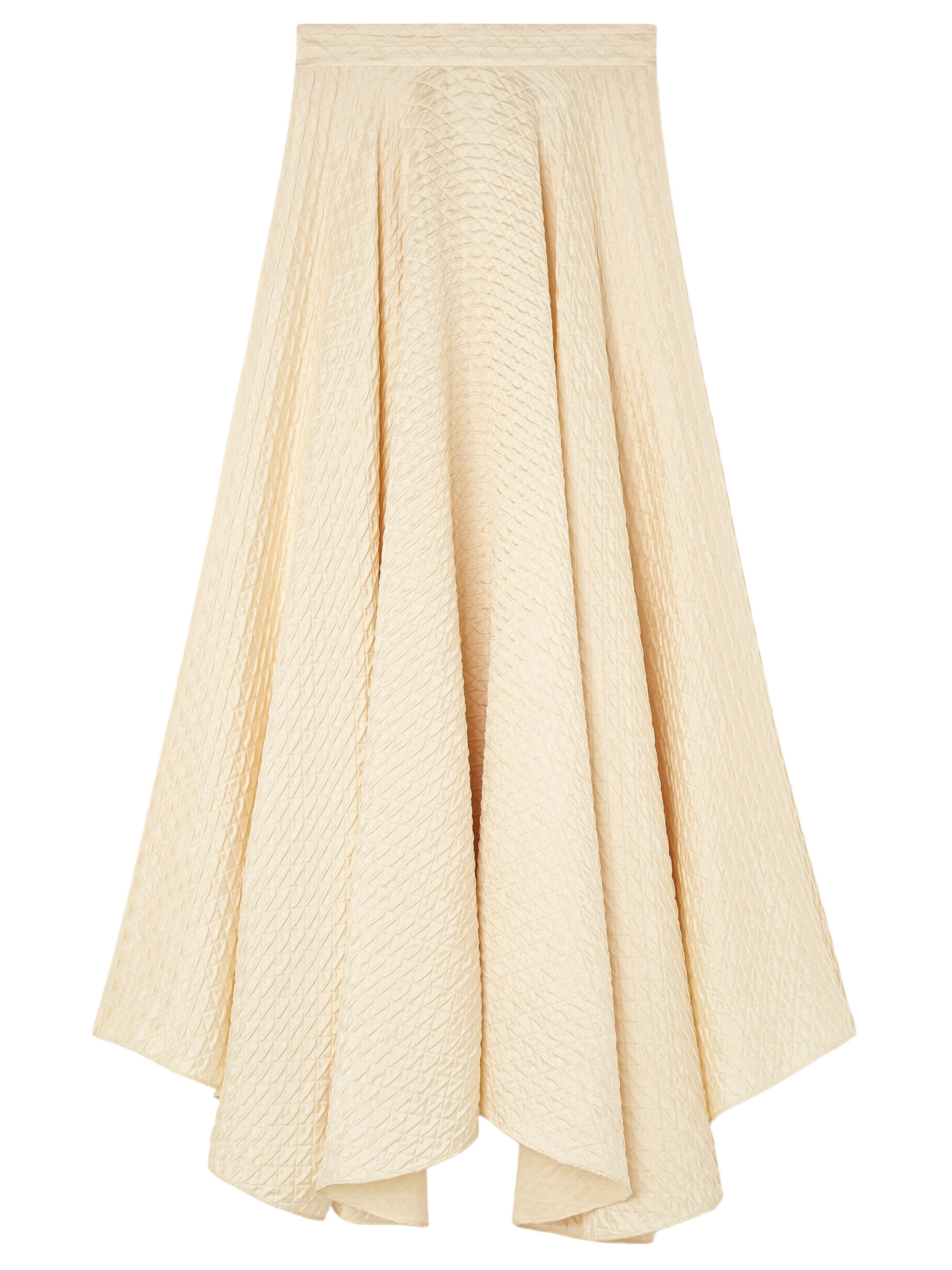 Ivory Loro Piana Elise silk asymmetric skirt