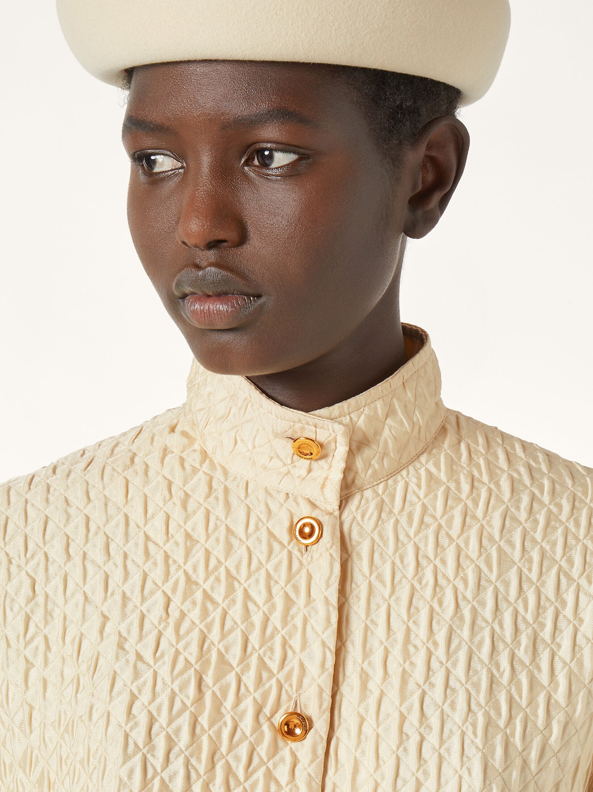 Loro Piana Benedetta ivory silk jacket