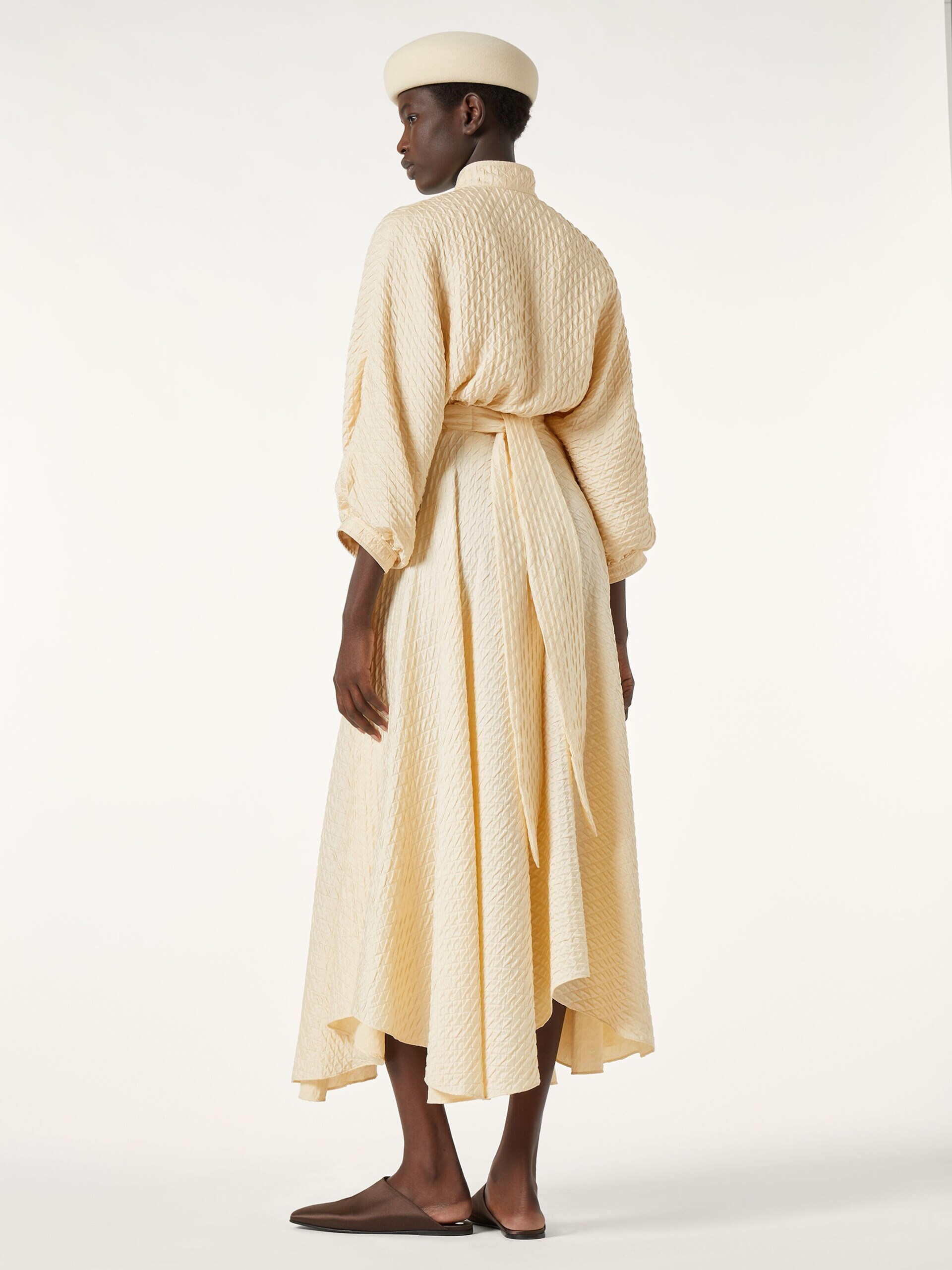 Ivory Loro Piana Elise silk asymmetric skirt