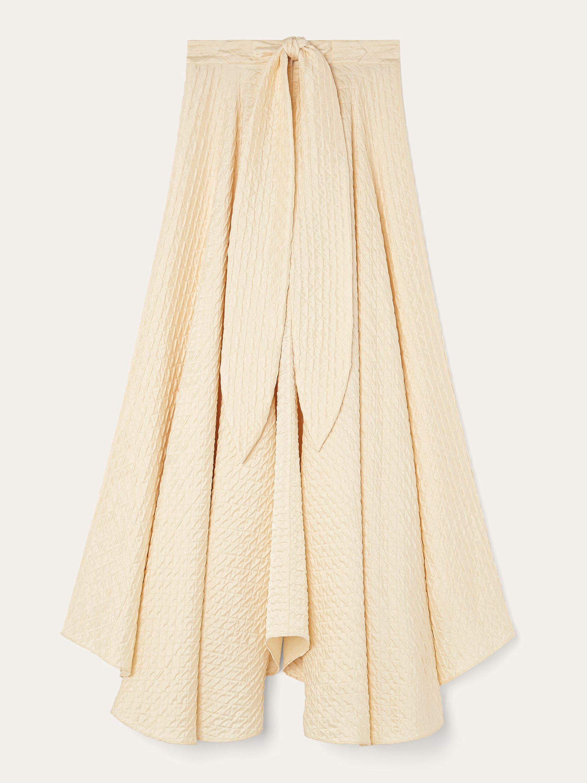 Ivory Loro Piana Elise silk asymmetric skirt