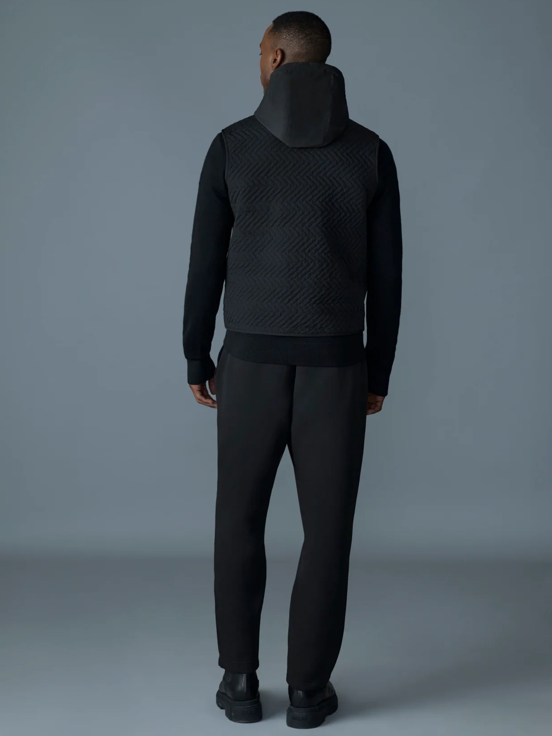 Men's black jacket-vest Mackage BARRETT made of combined fabrics