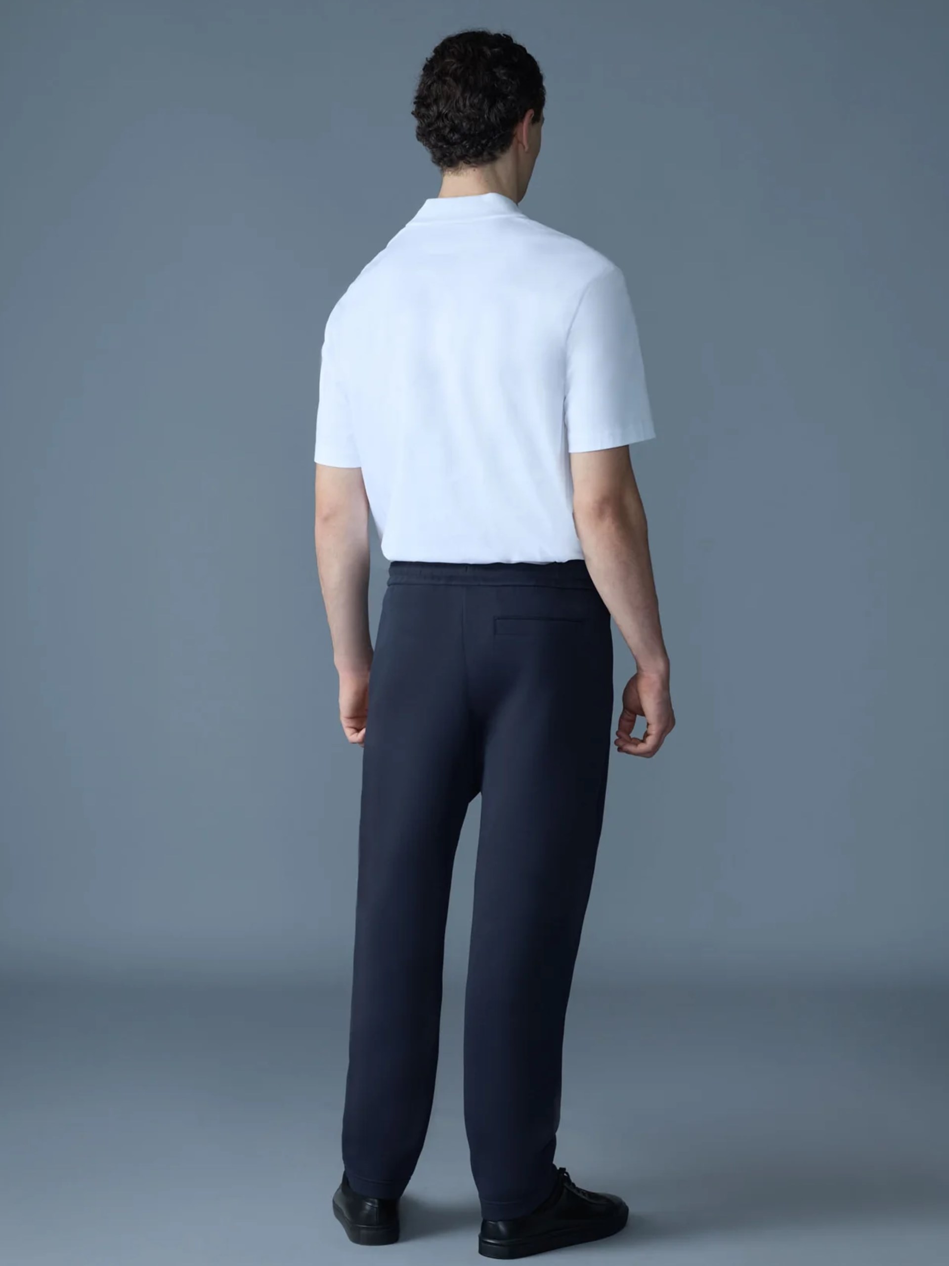 Mackage MARCO men's white cotton polo shirt