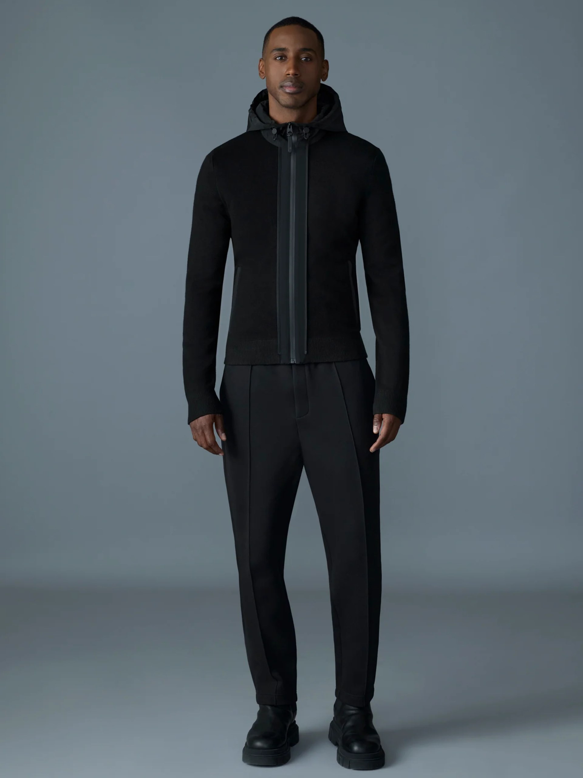 Men's black jacket-vest Mackage BARRETT made of combined fabrics