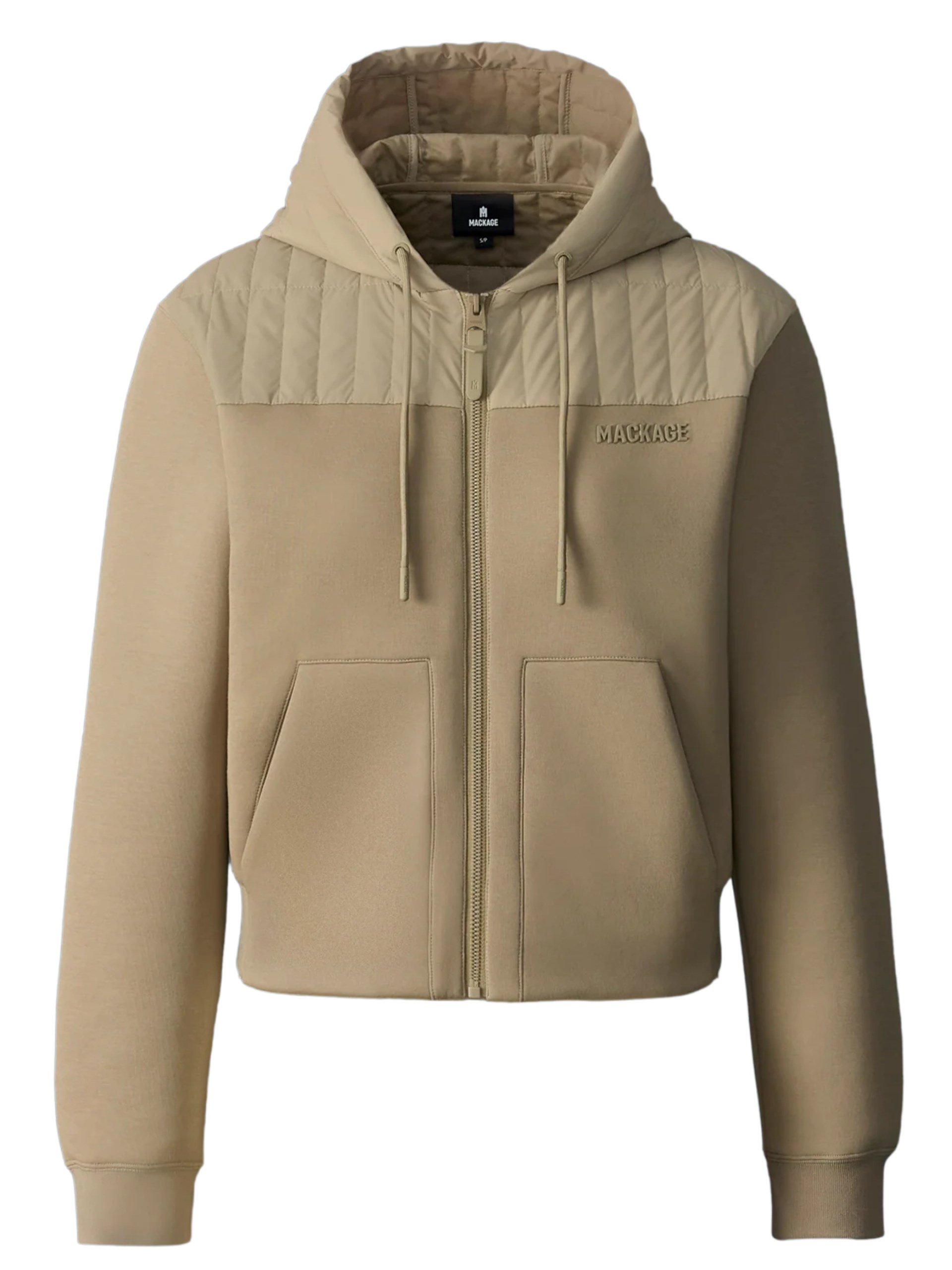 Dark beige Mackage SEQUOIA zip-up hoodie