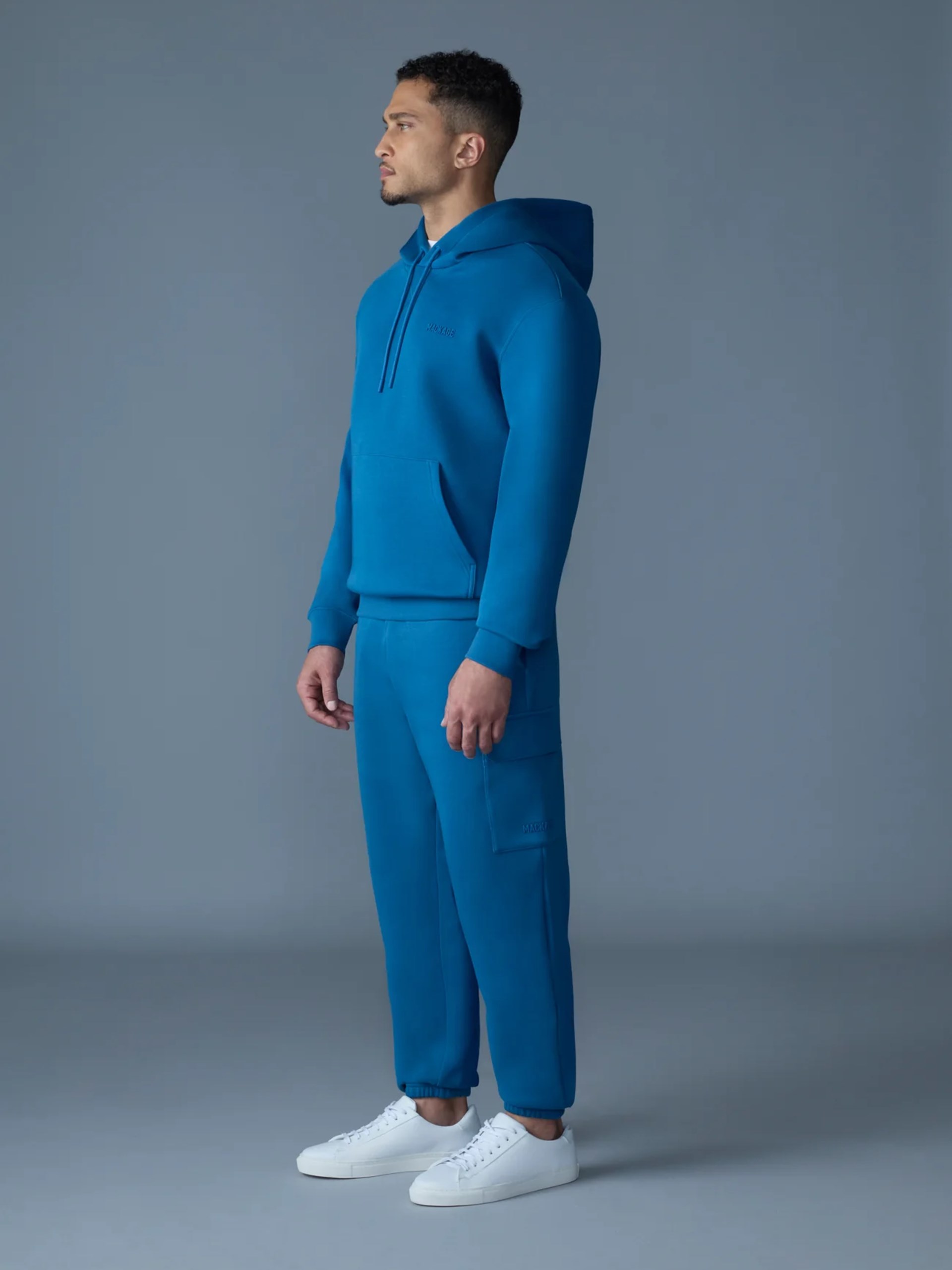 Чоловіче синє худі Mackage Krystian з логотипом