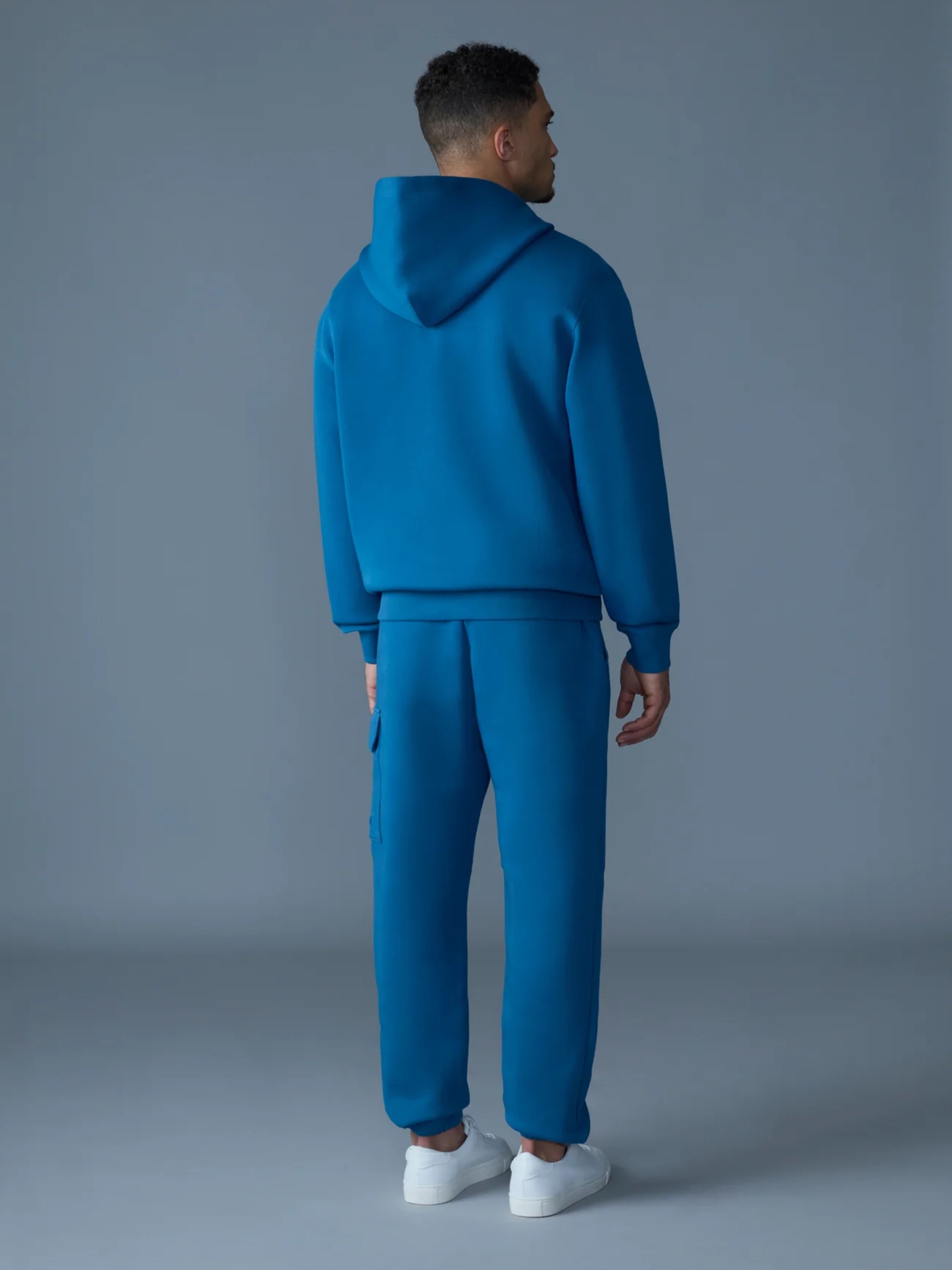 Чоловіче синє худі Mackage Krystian з логотипом