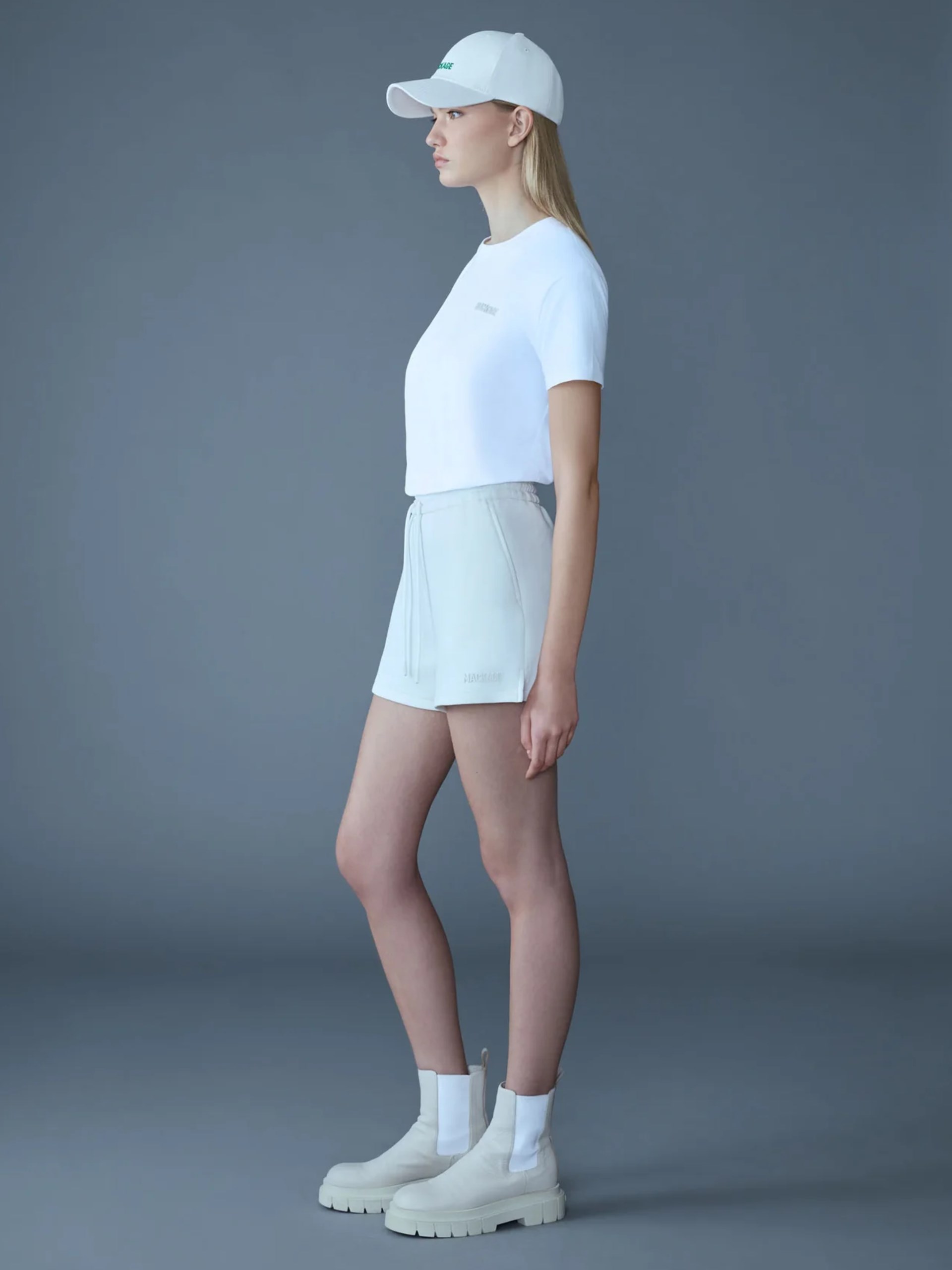 Mackage SUMMER-R milk shorts with elastic waistband