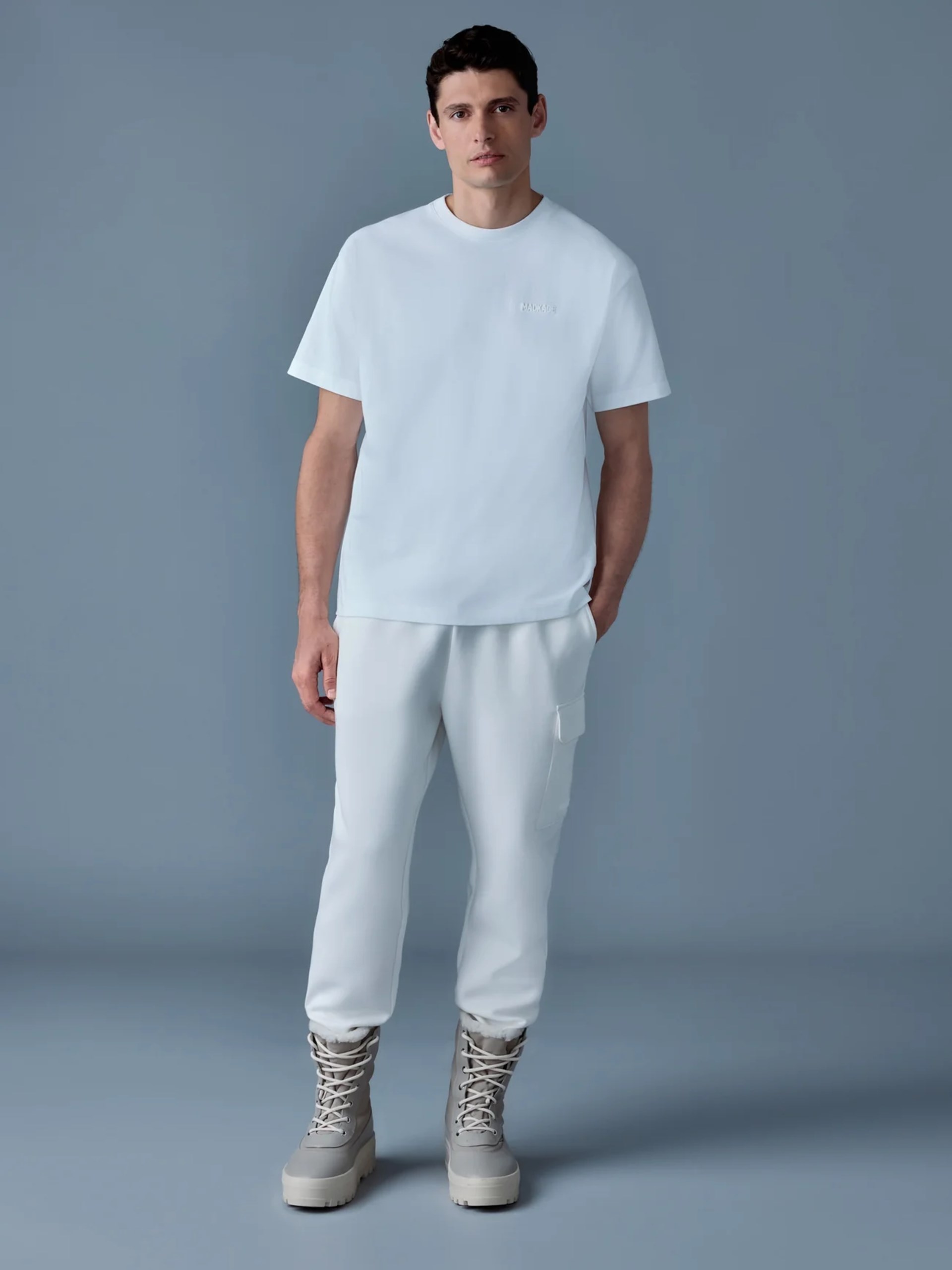 Біла унісекс футболка Mackage TEE-R з бавовни