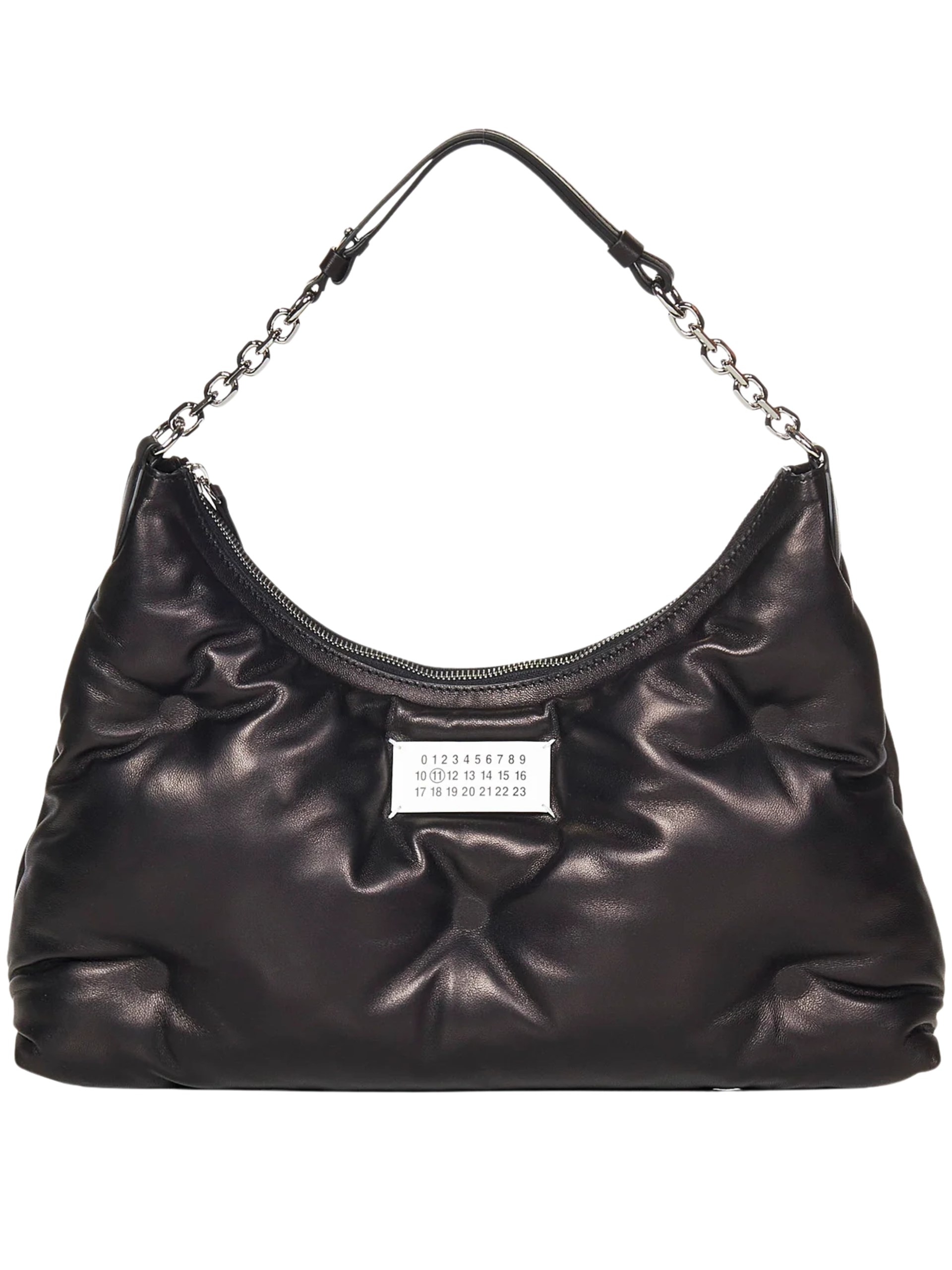 Maison Margiela Glam Slam Medium black soft hobo bag