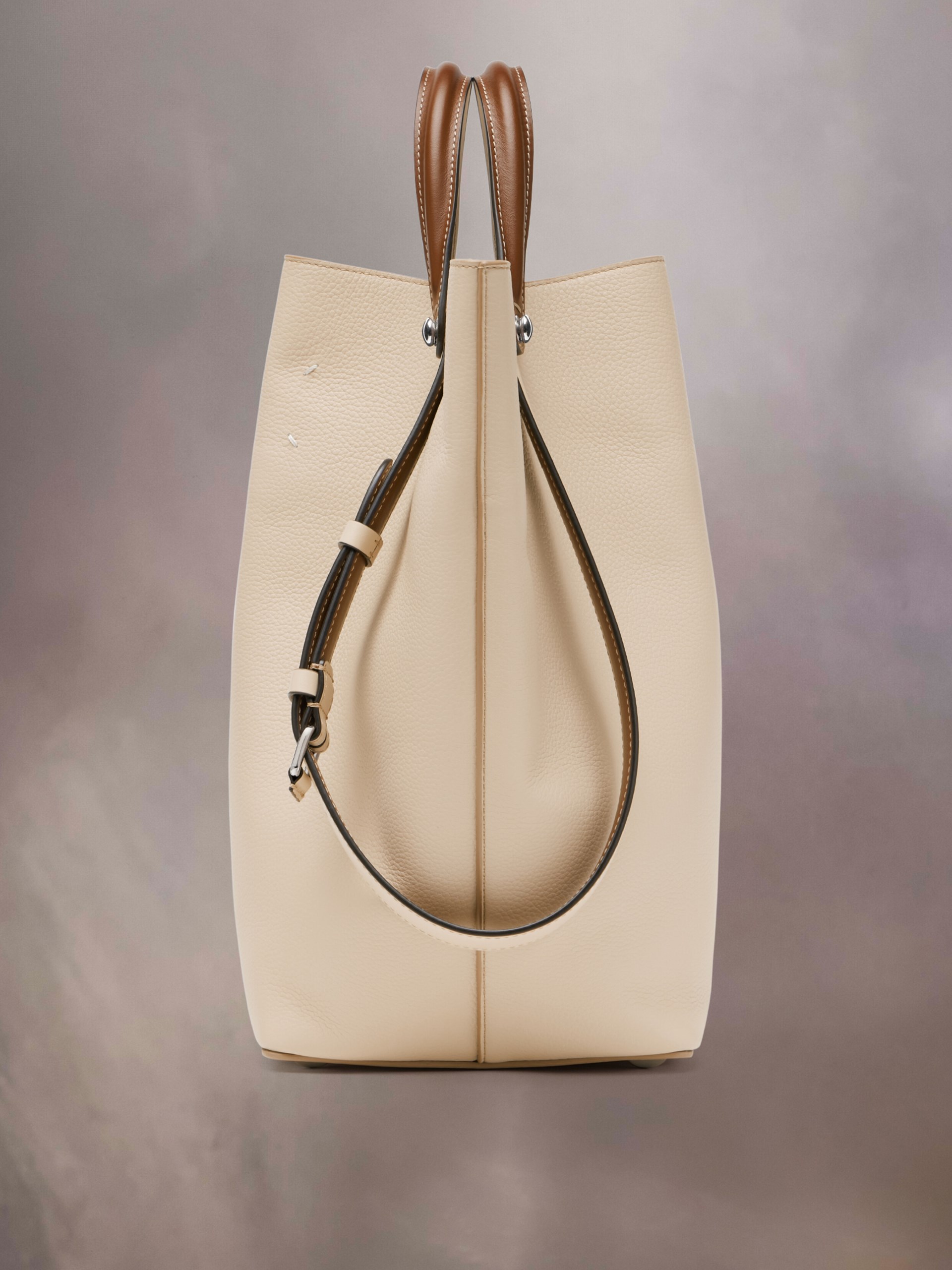 Maison Margiela Dress-Age Medium beige leather bag