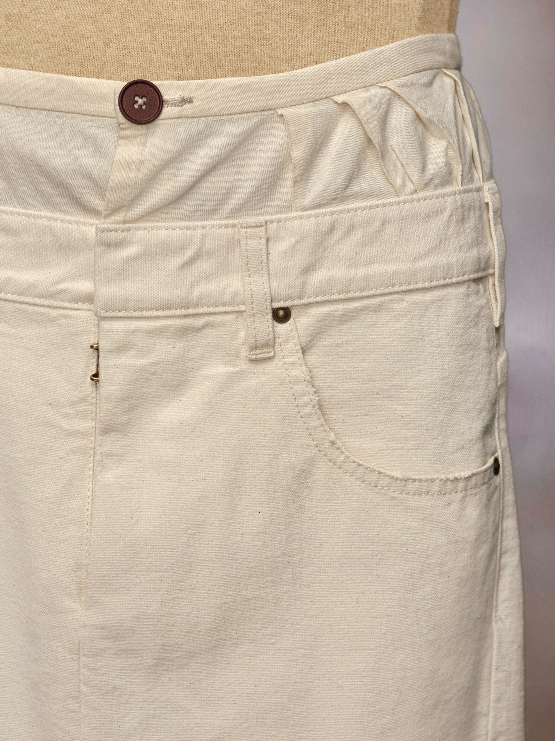 Maison Margiela ivory maxi skirt