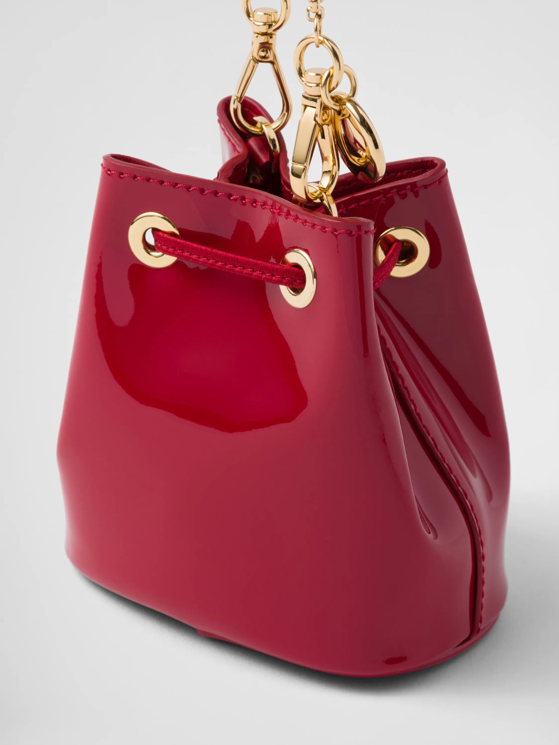 Red PRADA Vernice  patent leather bag
