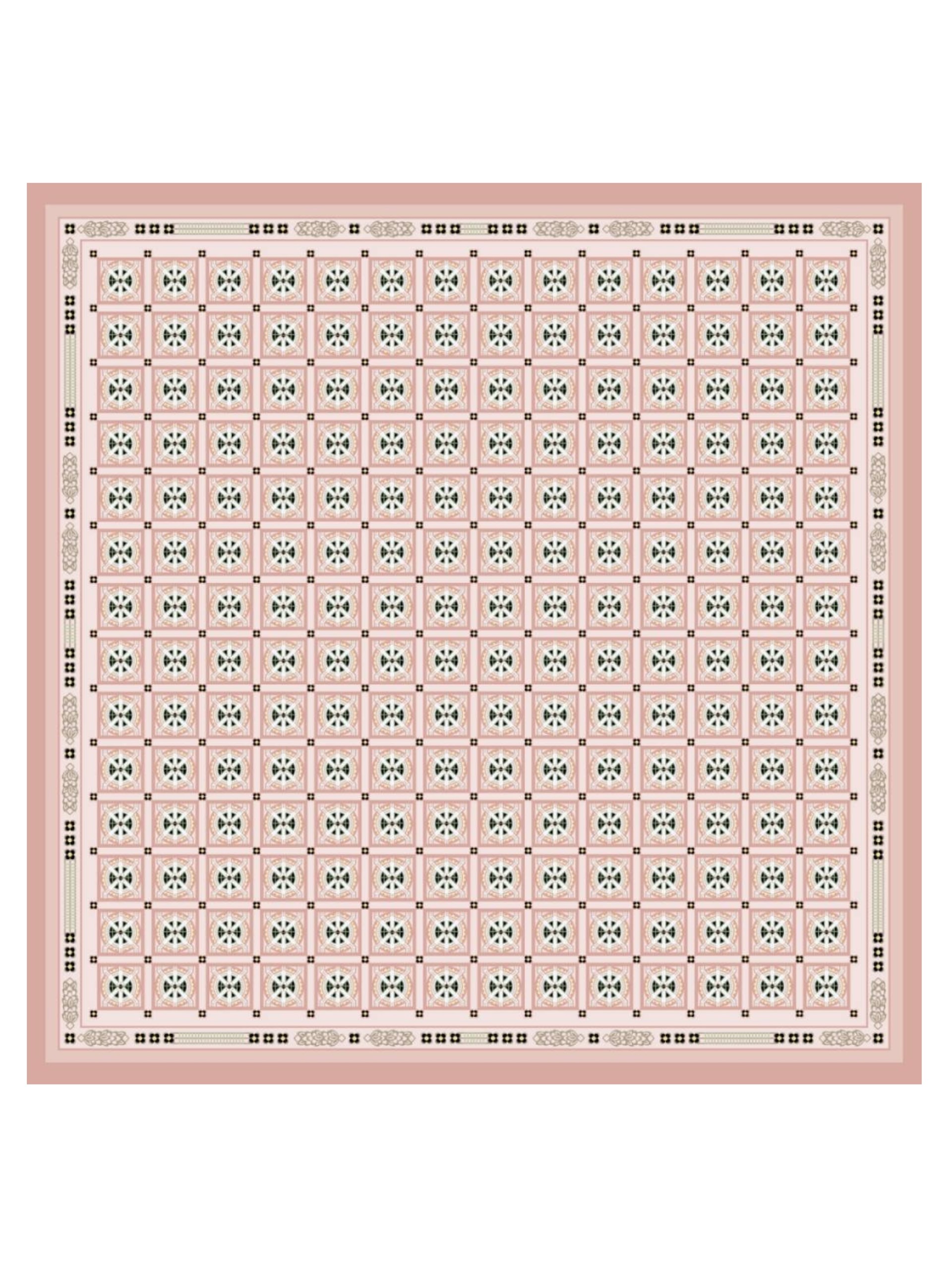 Pink Park Avenue Atelier scarf with an original graphic print