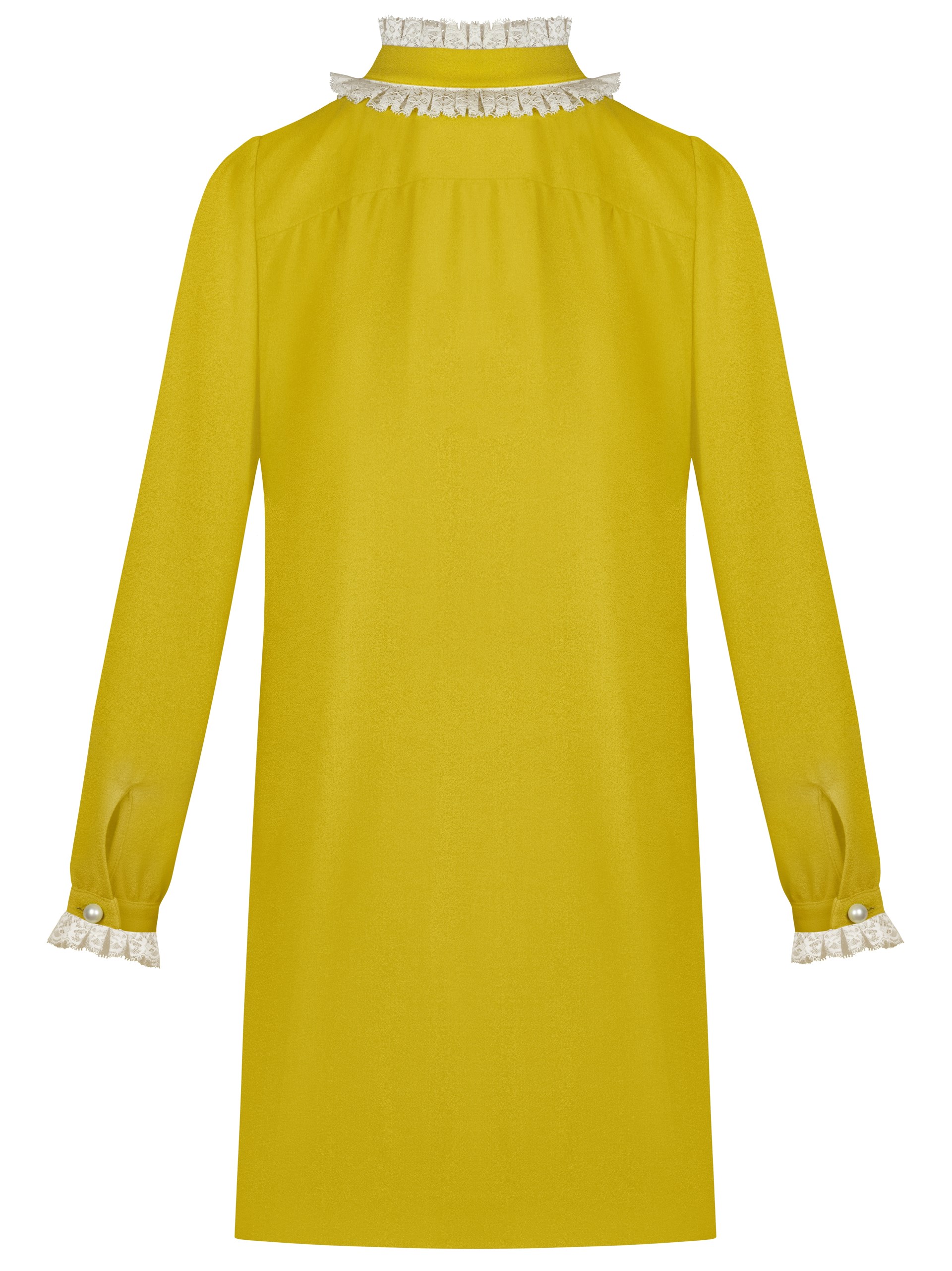 Park Avenue Atelier yellow dress with ruffles
