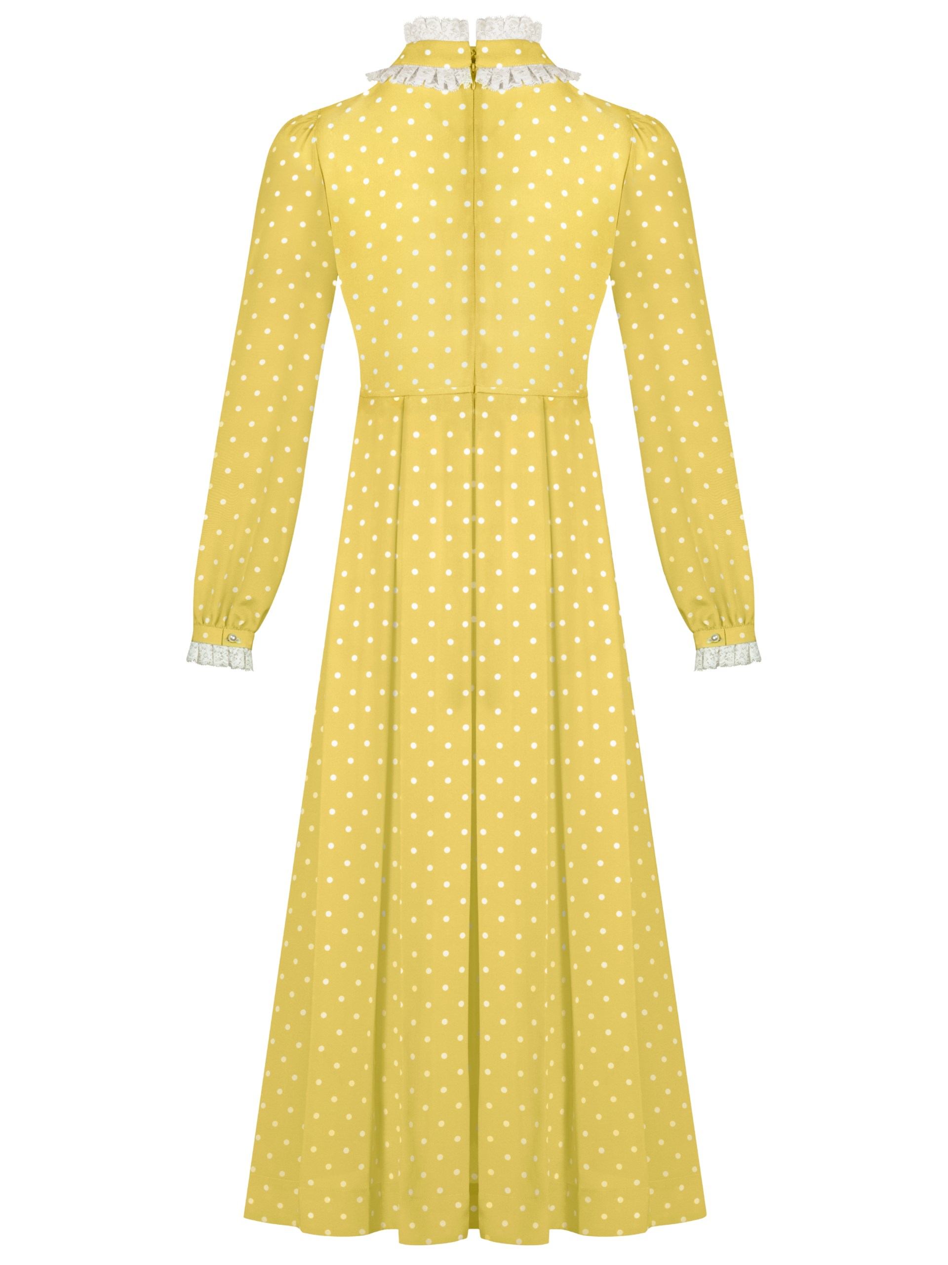 Park Avenue Atelier yellow dress with polka dot print