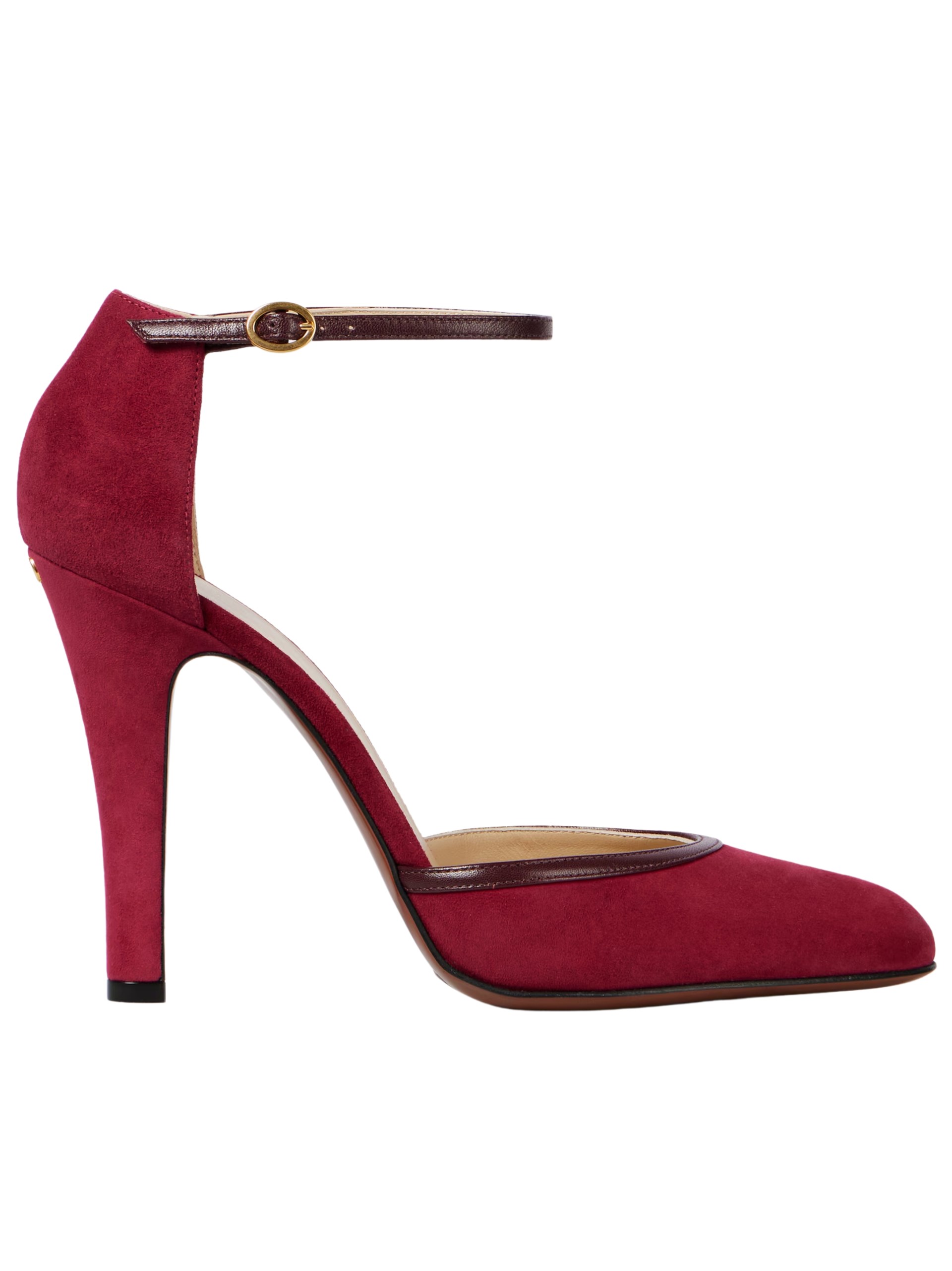 Valentino Garavani Hi Dolly dark red suede heeled shoes