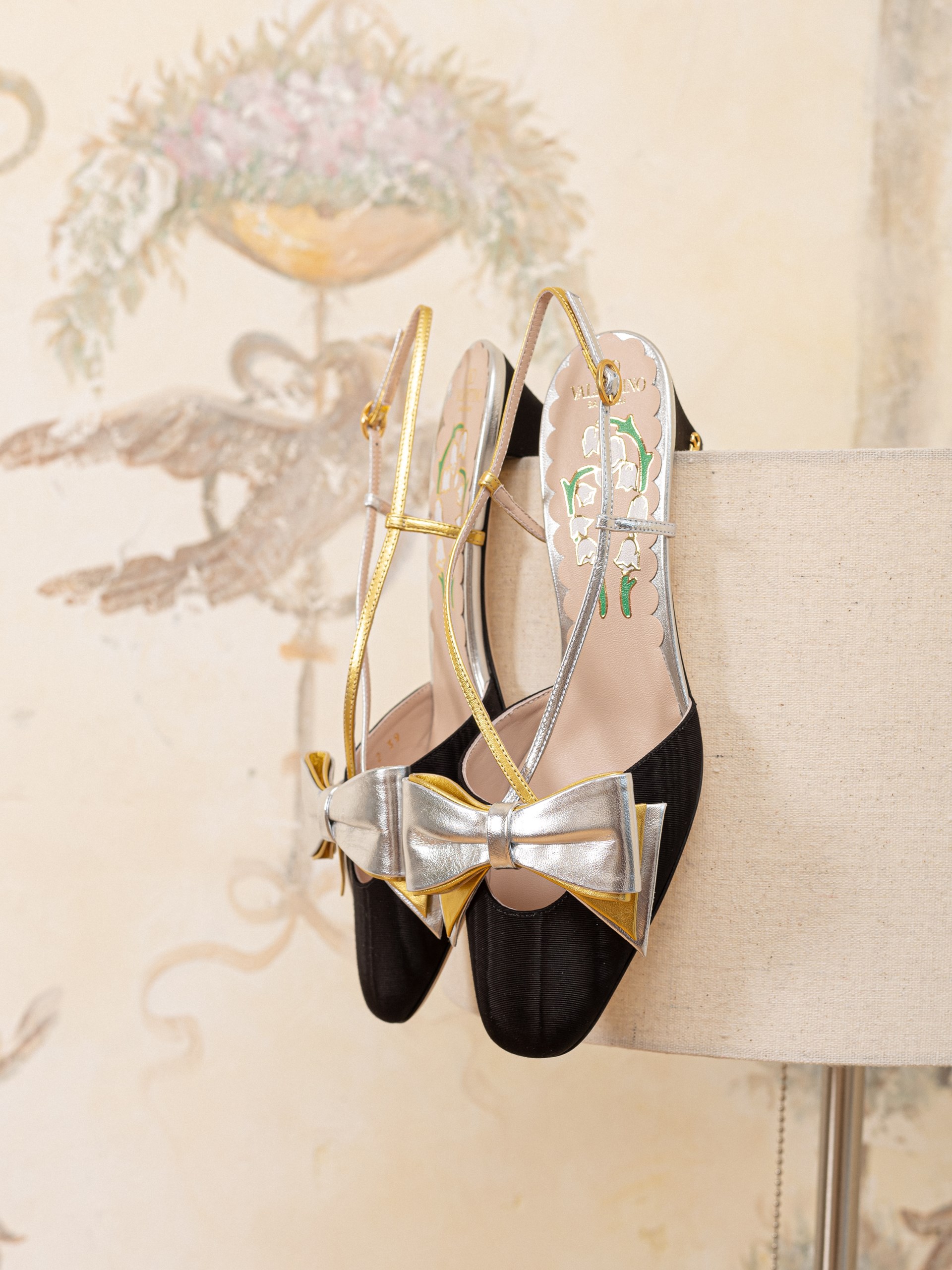 Valentino Garavani Bowow Crossover Strap Slingback Pumps
