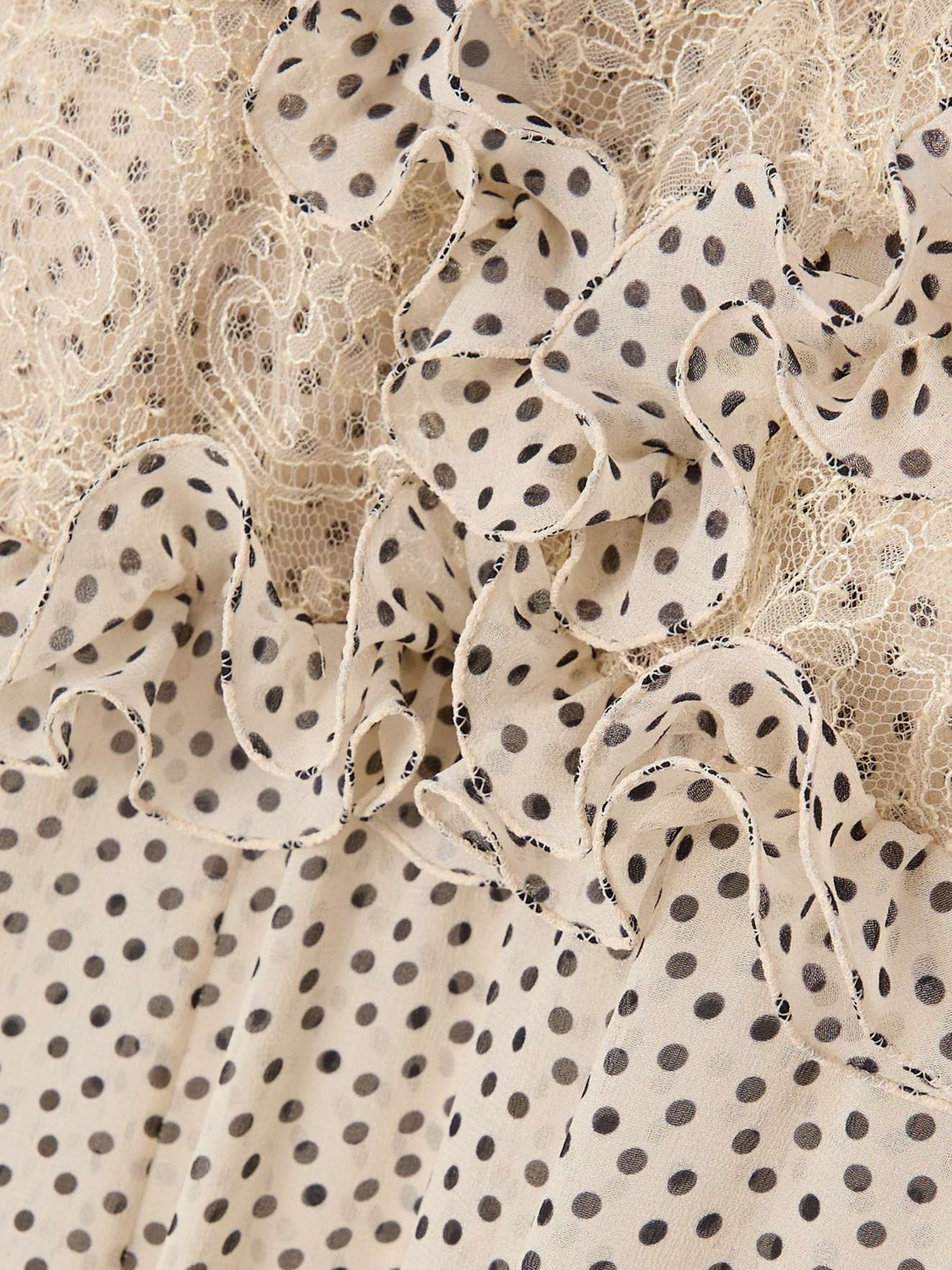 Шовкова сукня максі з рюшами Valentino в принт Polka Dot