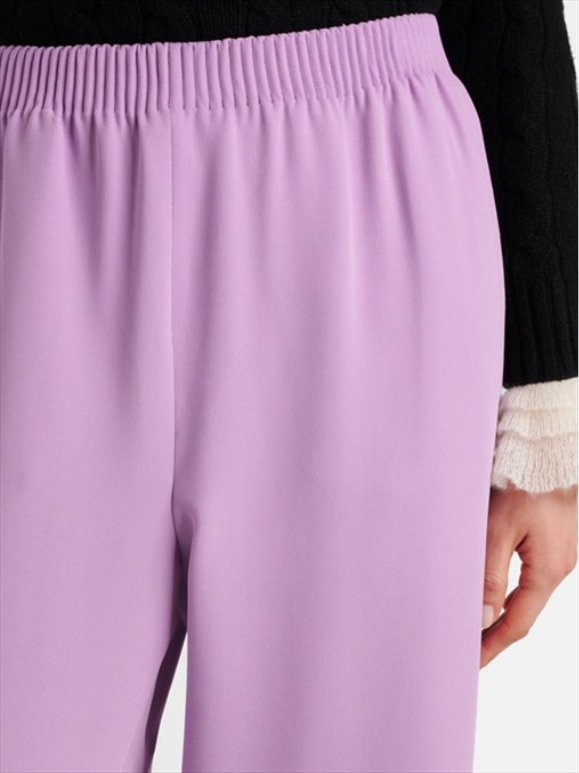 Valentino purple wide-leg silk pants