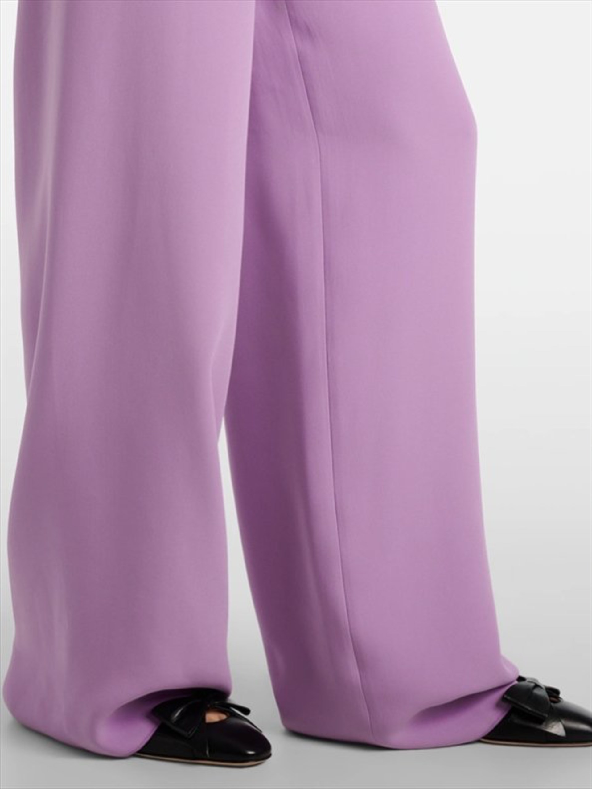 Valentino purple wide-leg silk pants